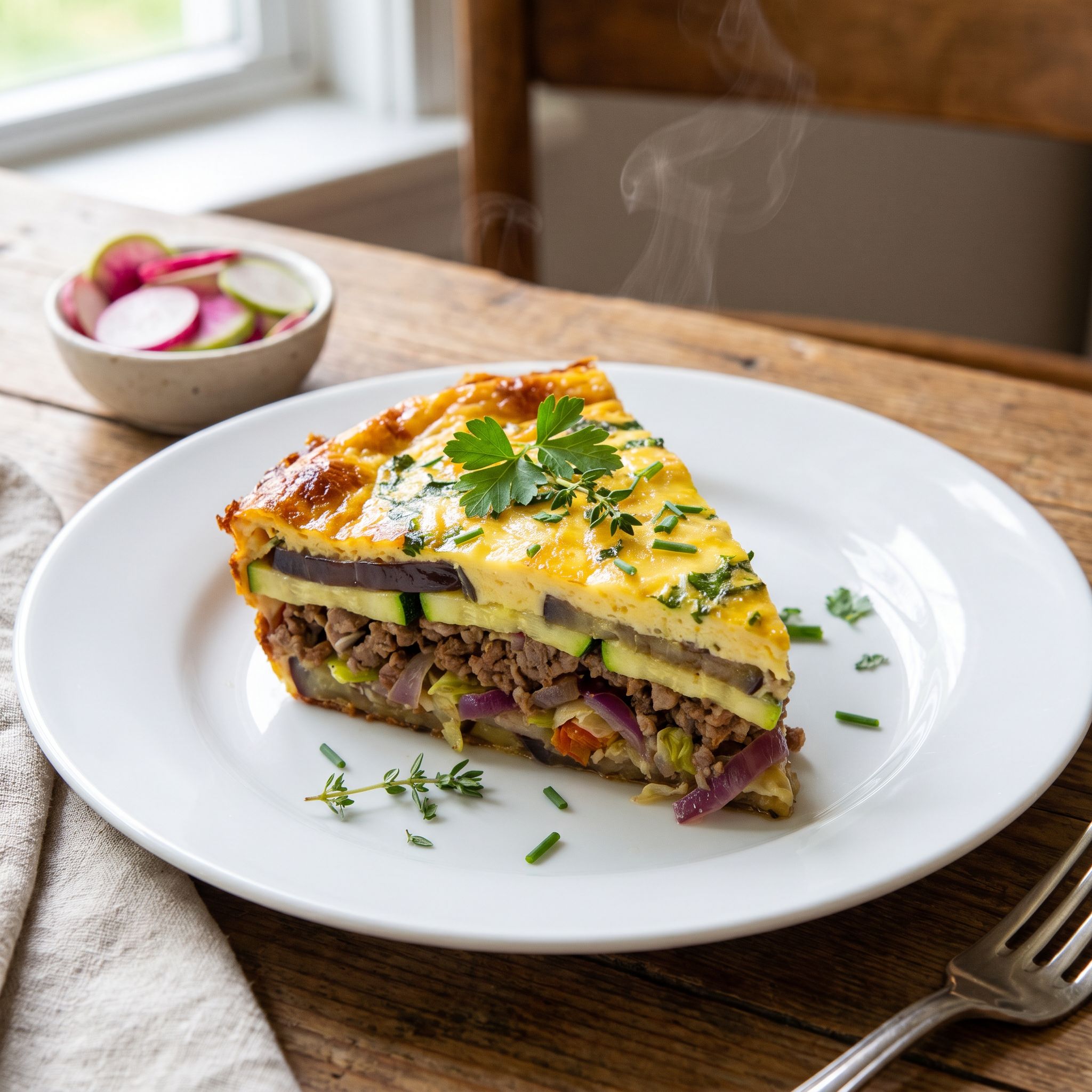 Baked Beef Eggplant Zucchini Casserole