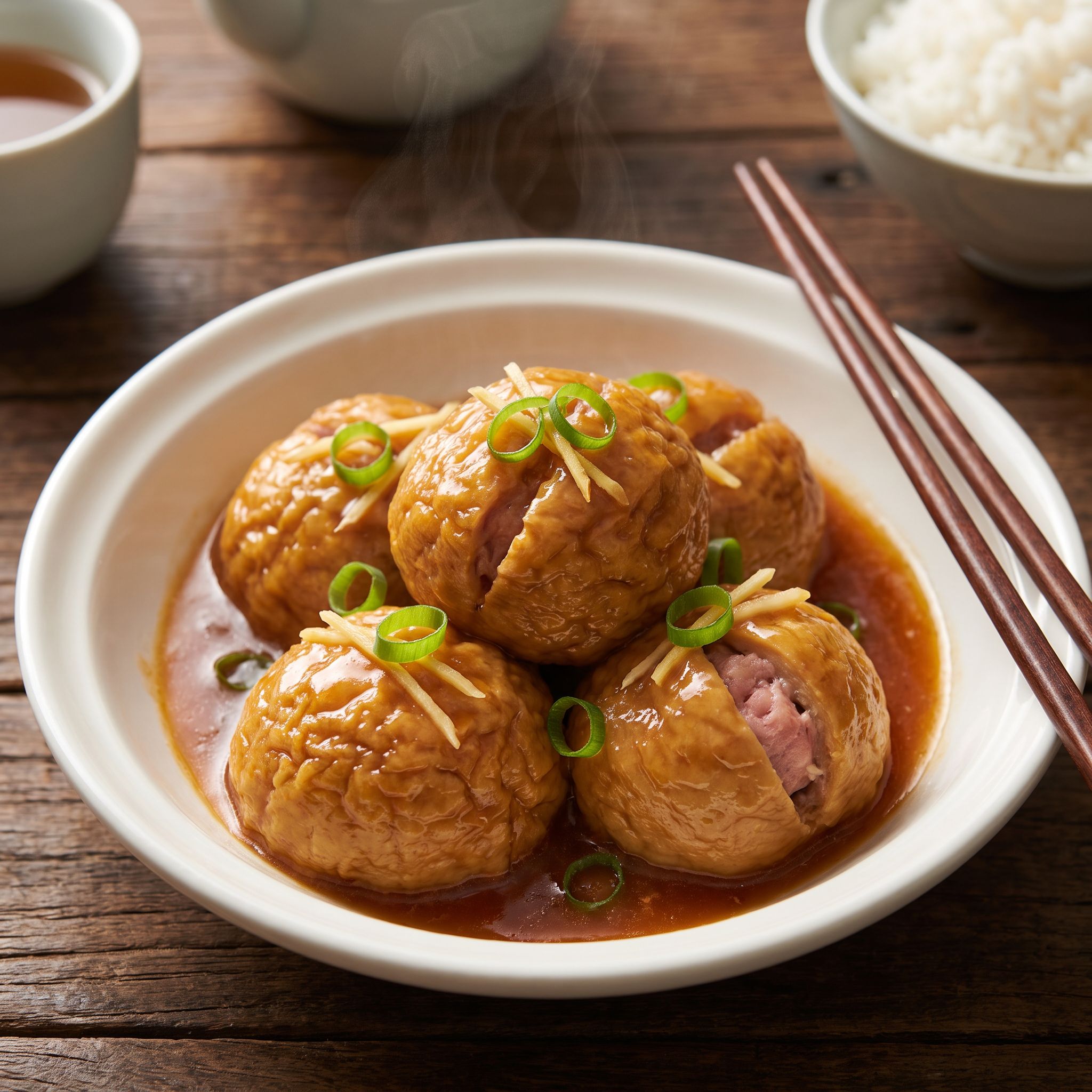 Braised Stuffed Gluten Pork Balls