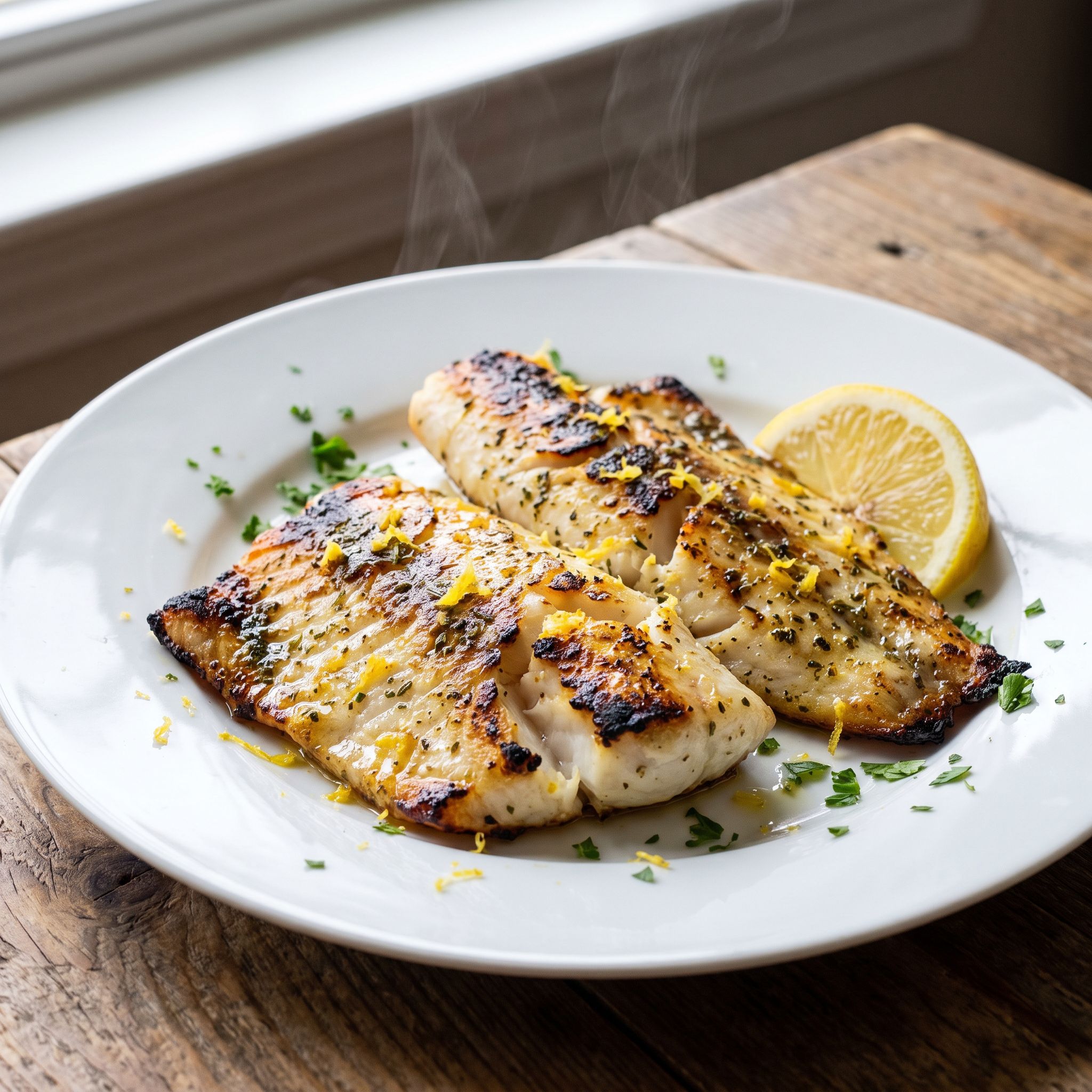 Broiled Smoky Lemon Herb Fish