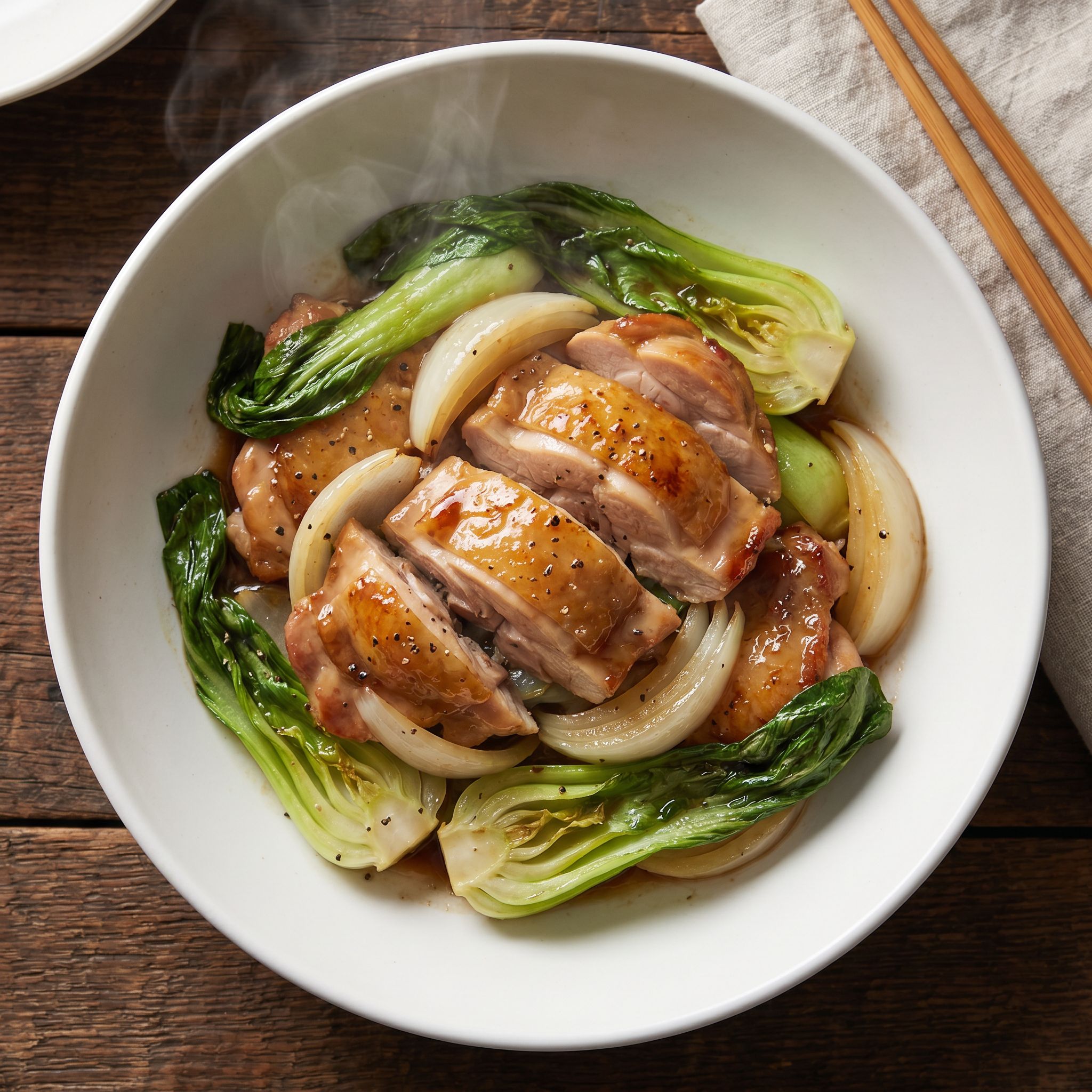 Cantonese Onion Chicken Stir-Fry