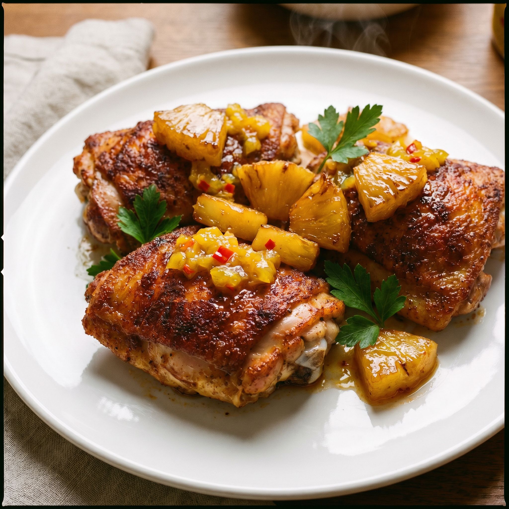Caramelized Pineapple Hot Chicken