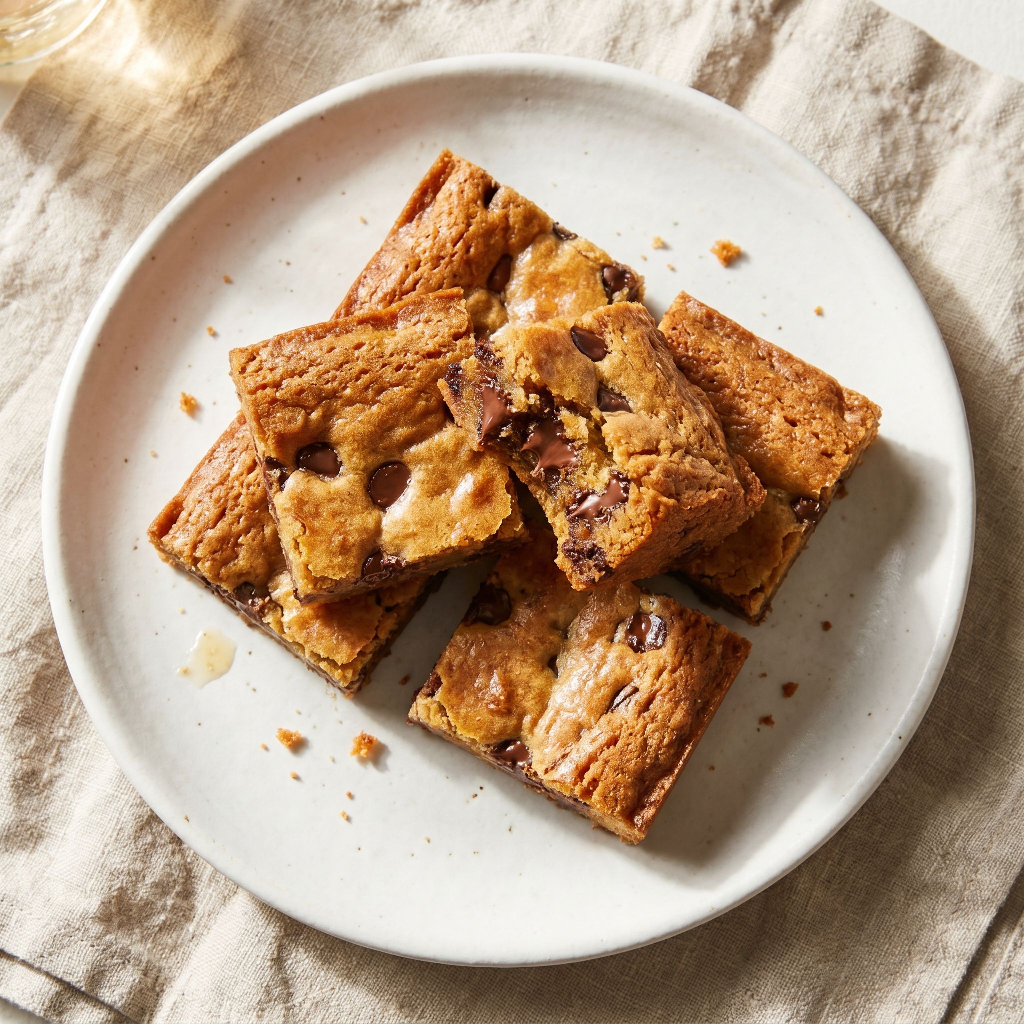 Chewy Chocolate Chip Blondie Bars