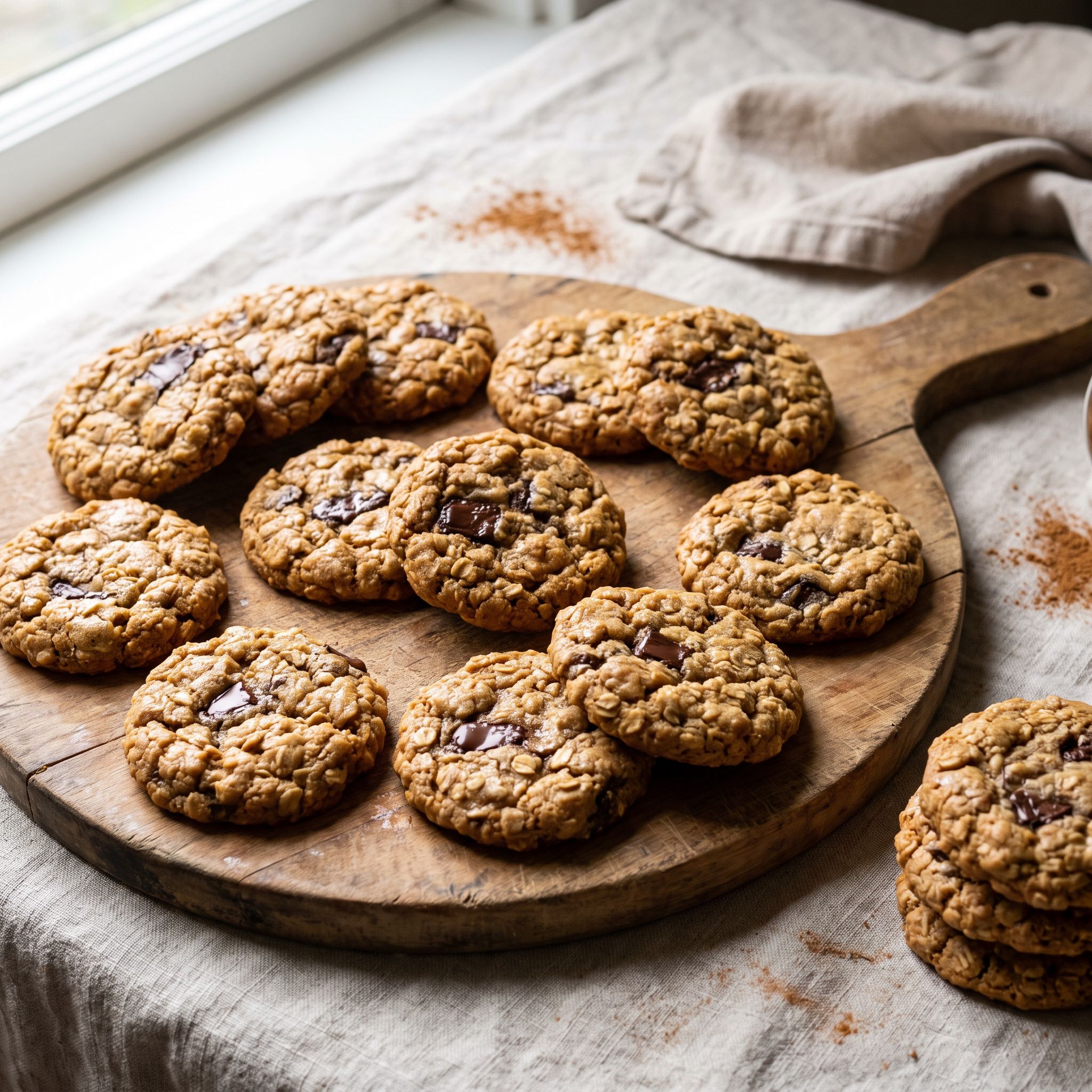 Chocolate Chip Oatmeal Freezer Cookies