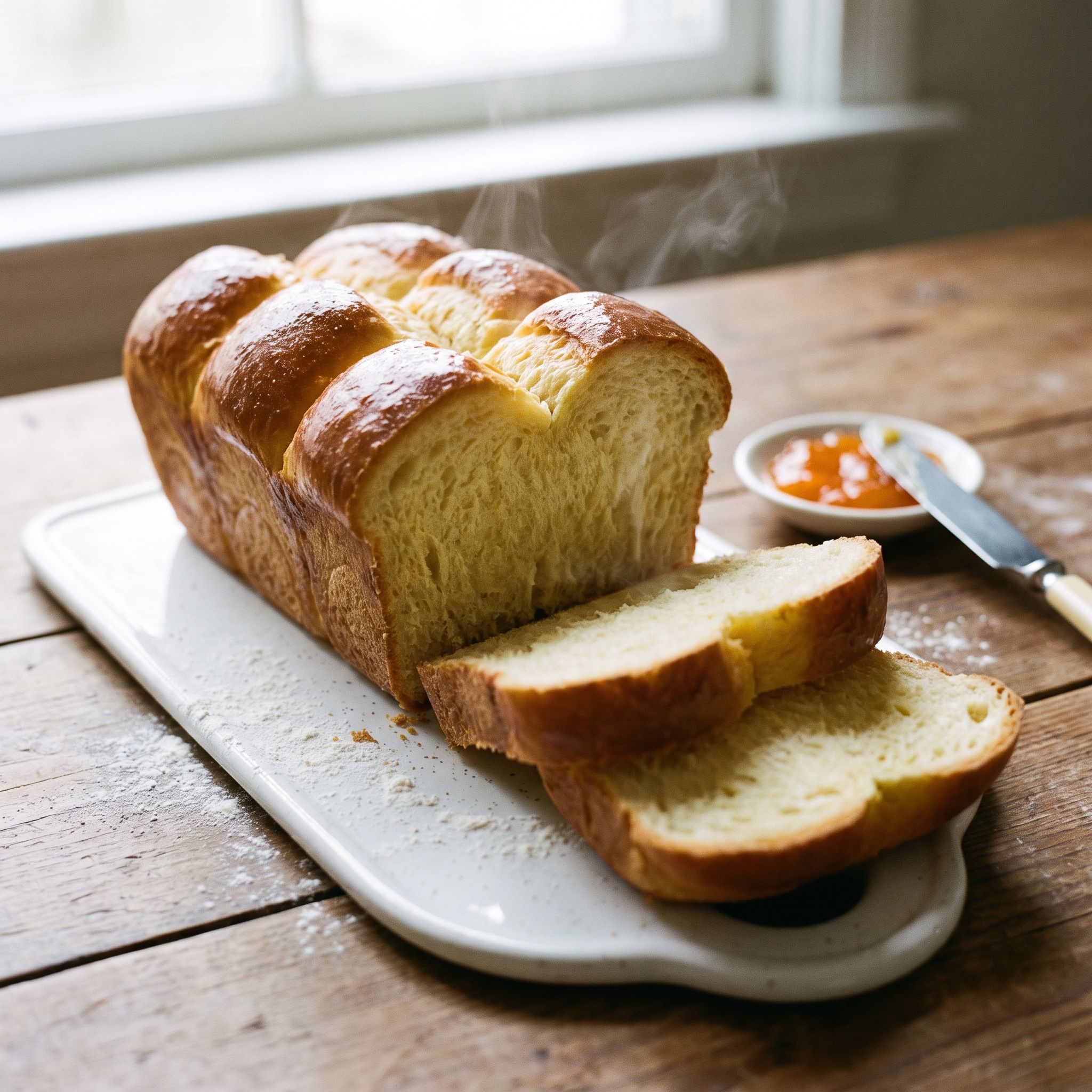 Classic Buttery Sourdough Brioche Loaf