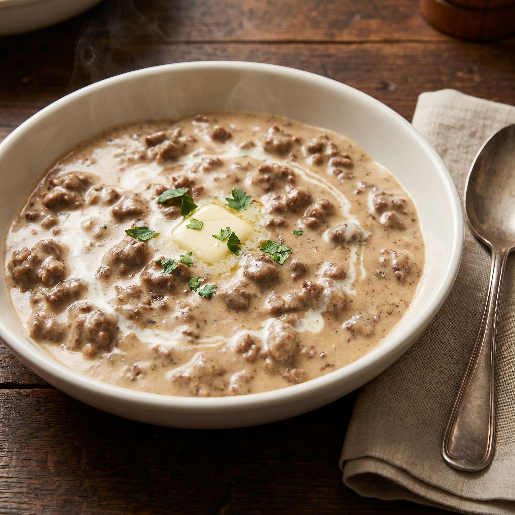 Creamy Ground Beef Stroganoff