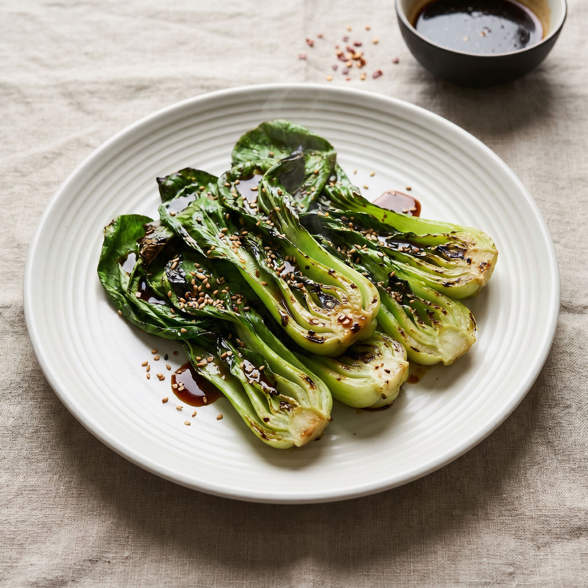 Crispy Air Fryer Garlic Bok Choy