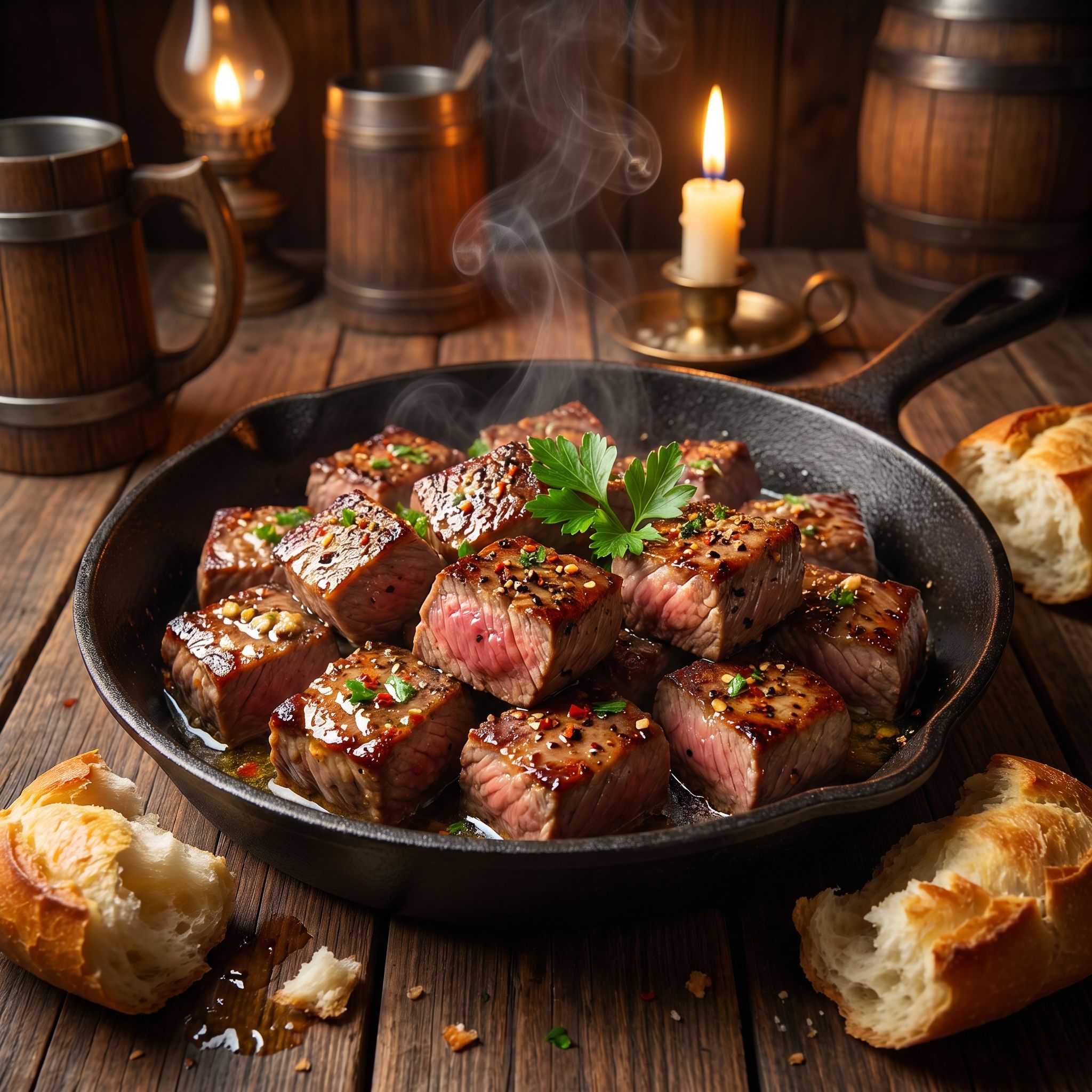 Dragon Peppercorn Steak Bites