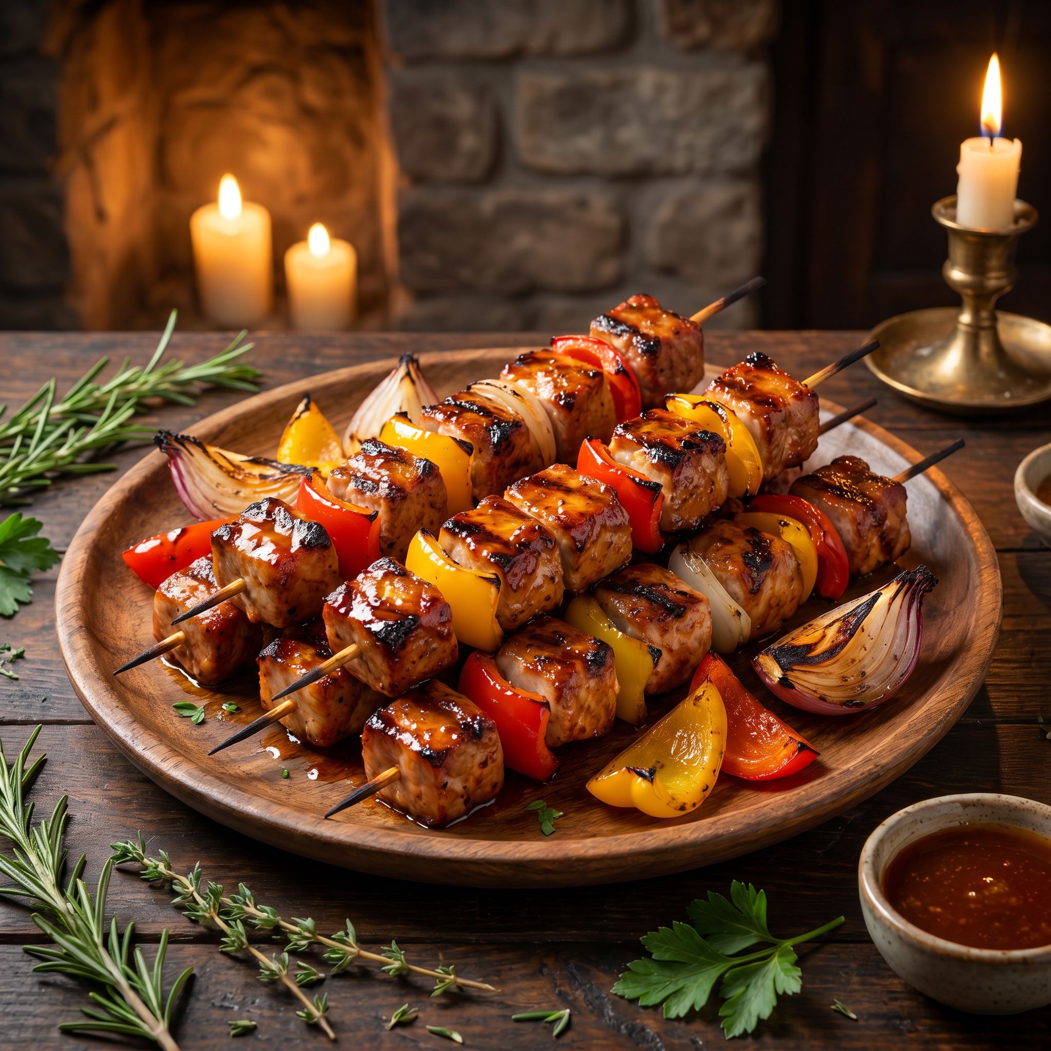 Dragonfire Spiced Pork Skewers