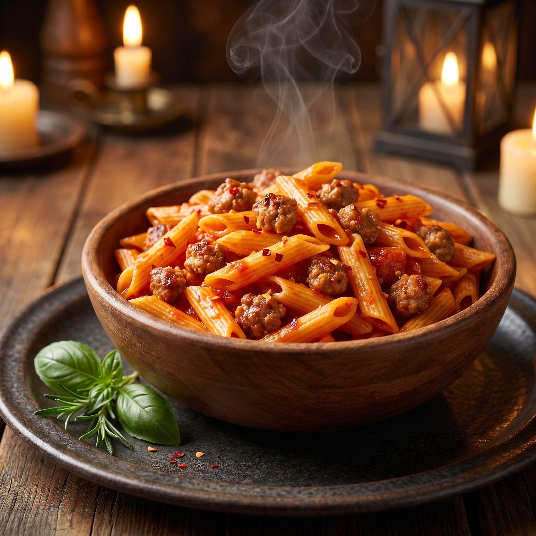 Dragon's Breath Spicy Sausage Pasta