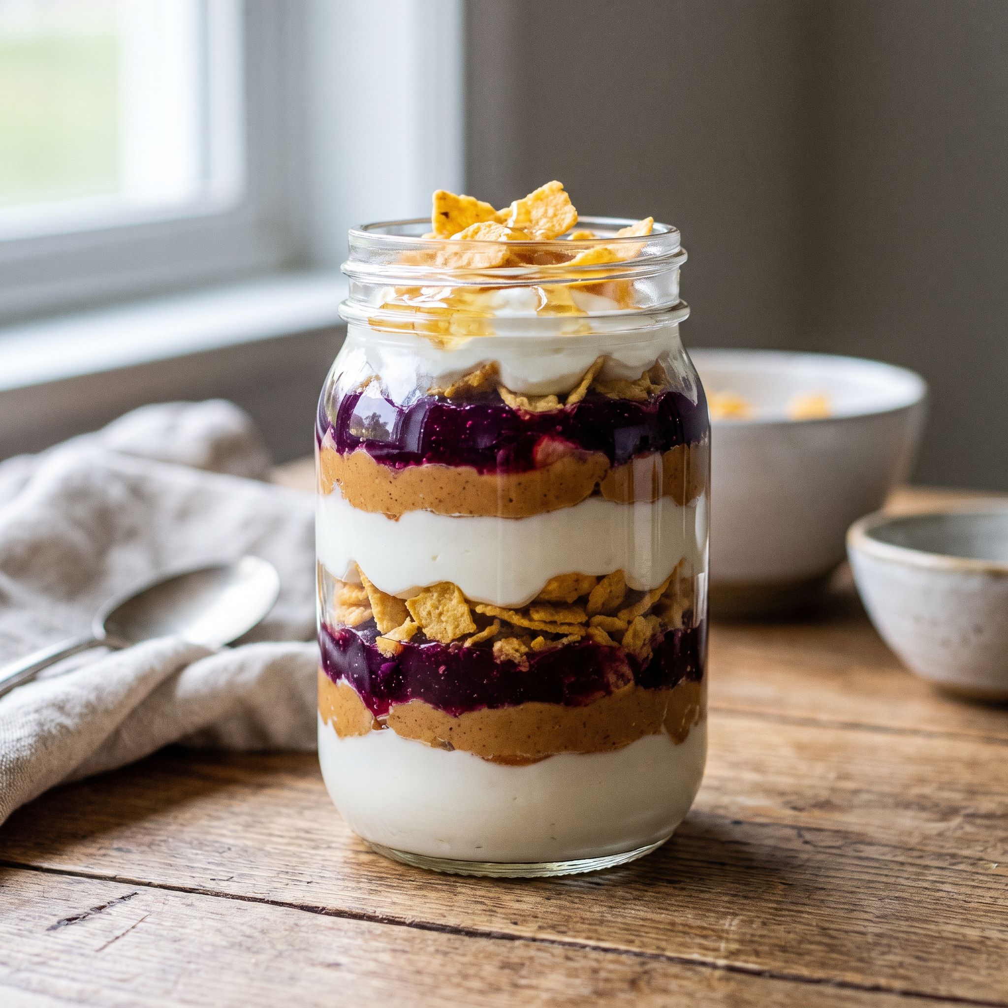 Elevated Corn Chip PB&J Parfaits