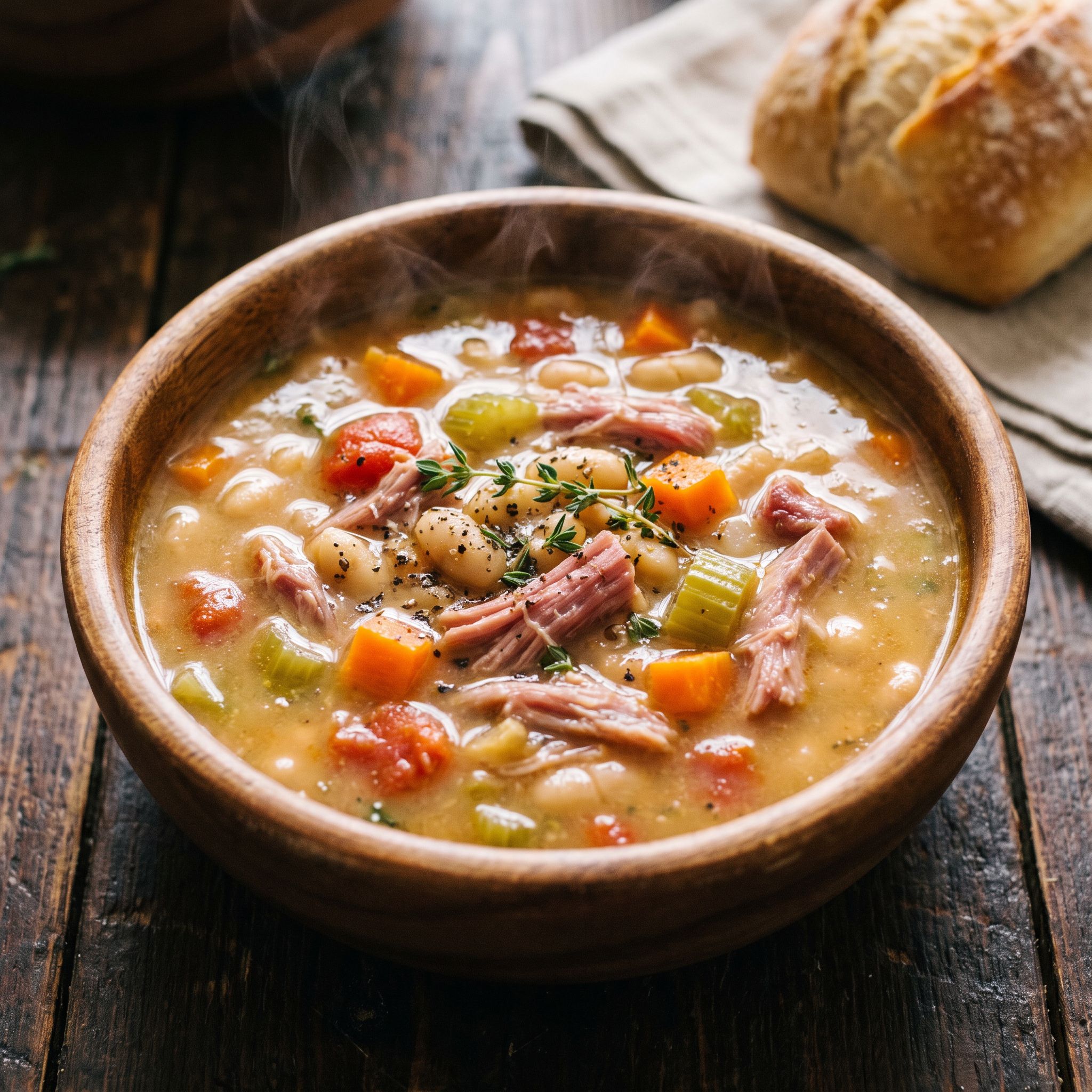 Enchanted White Bean Ham Hock Soup