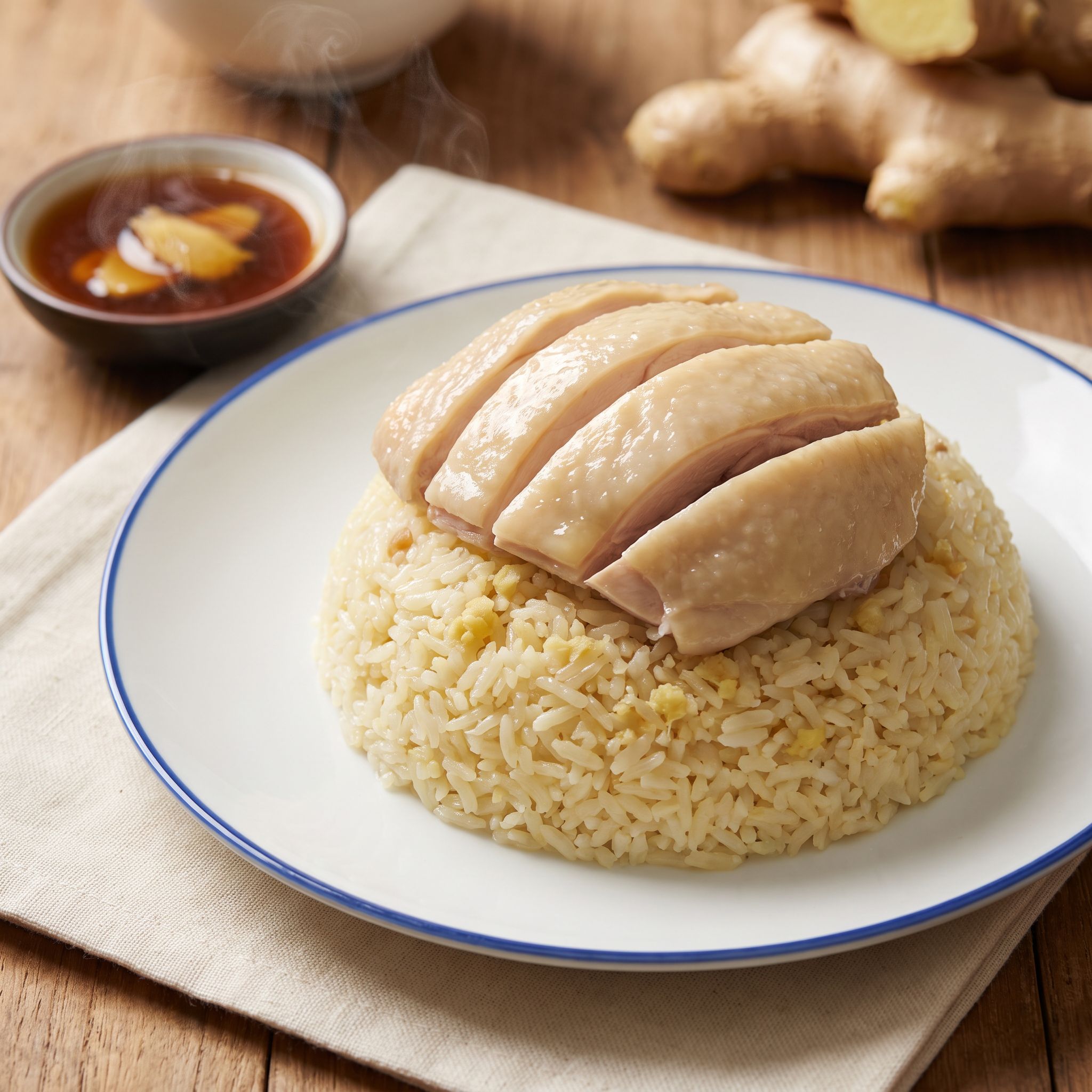 Fragrant Hainanese Chicken Rice