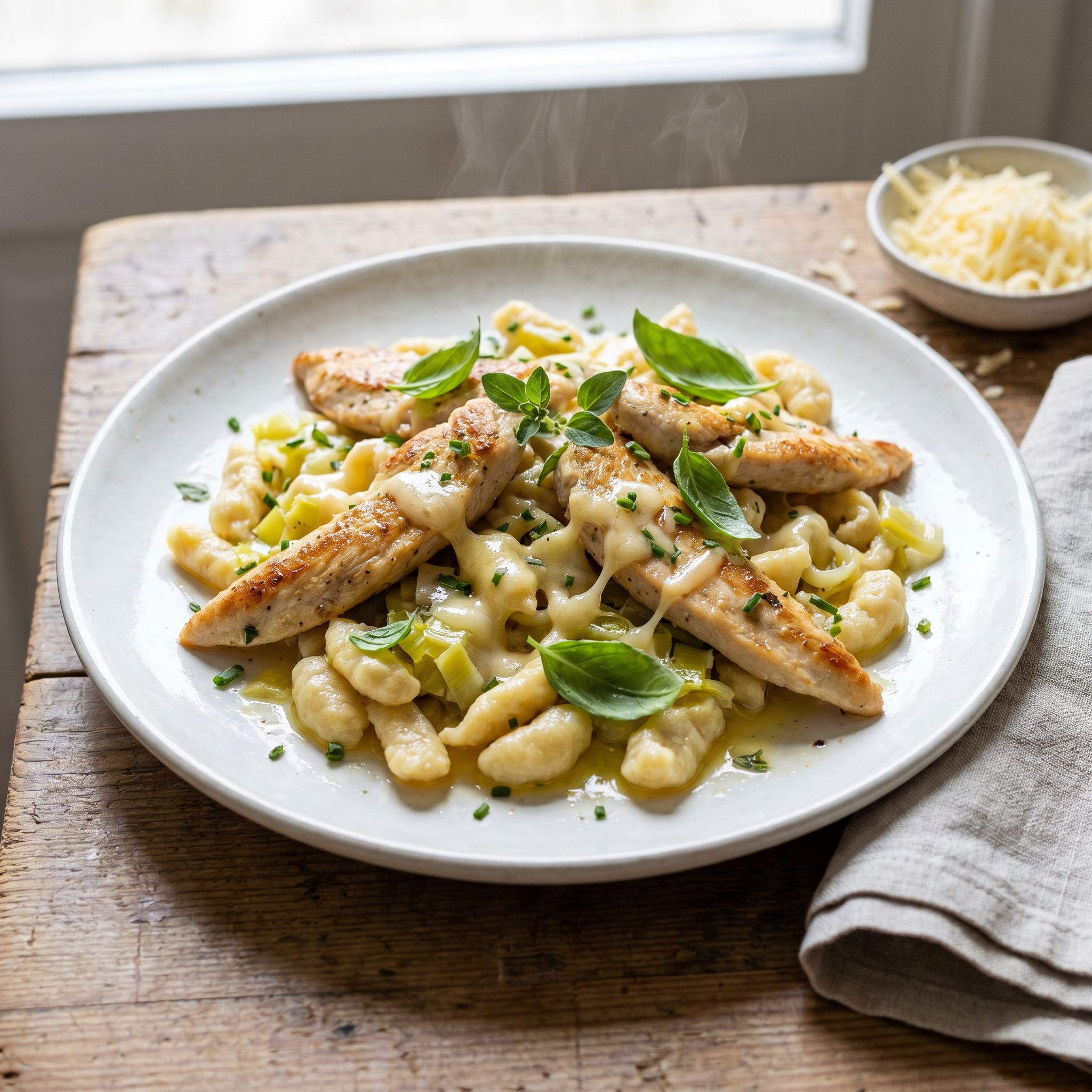 Fresh Herb Chicken and Spaetzle Skillet