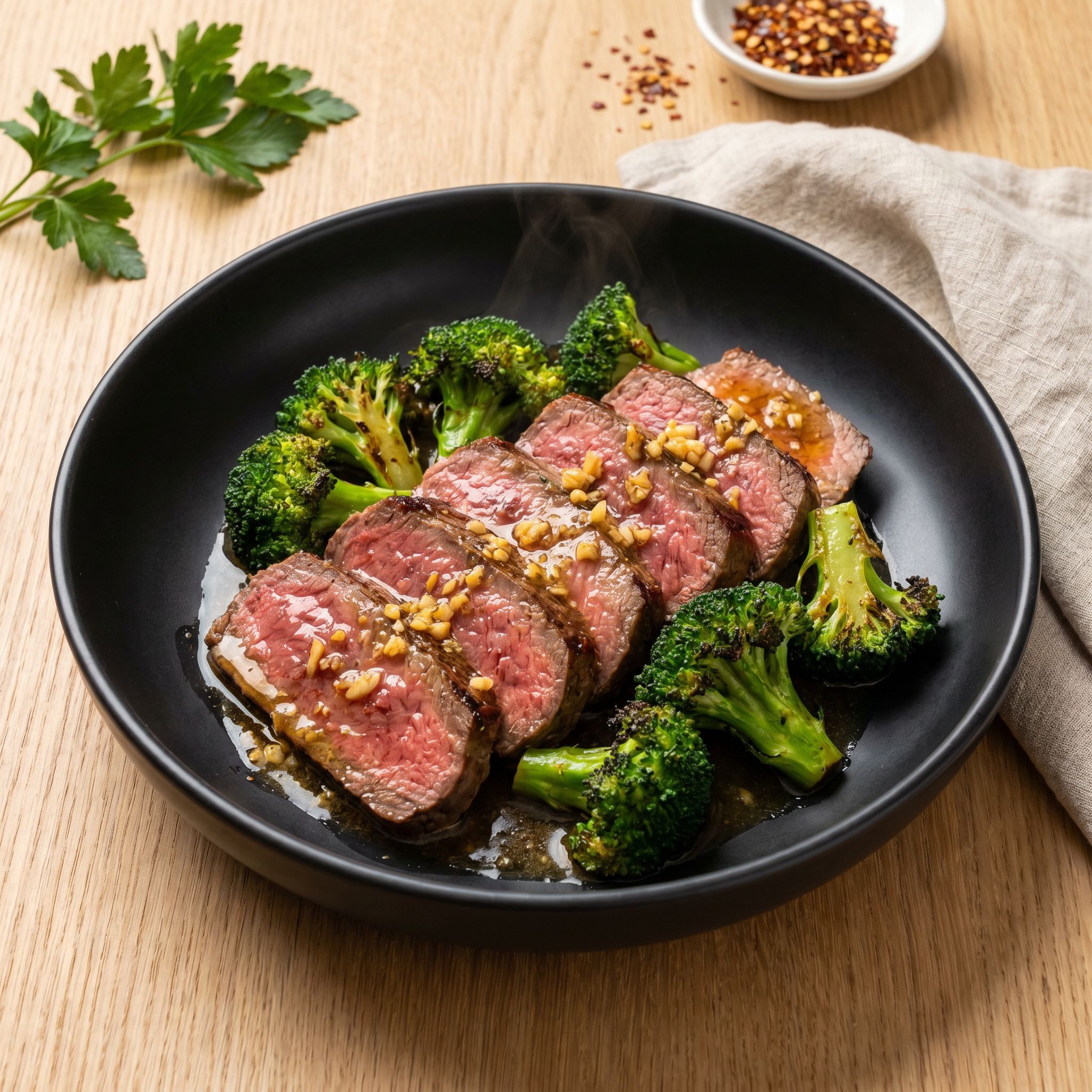 Garlic Butter Beef and Broccoli Stir Fry