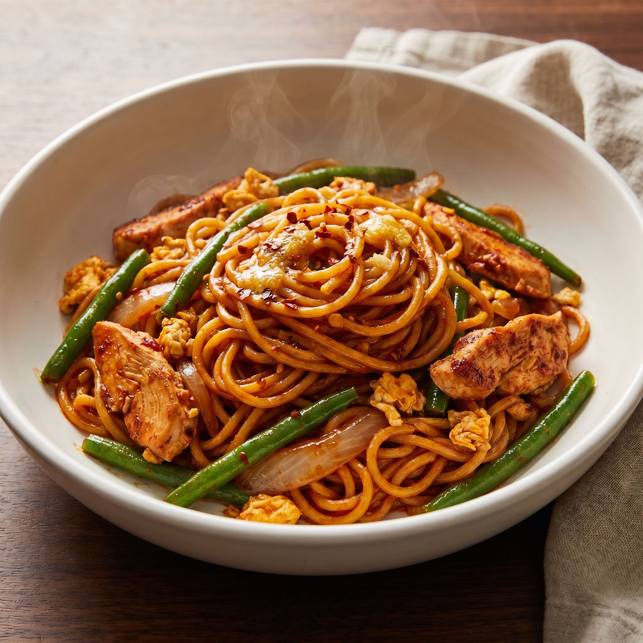 Gochujang Sambal Ginger Chicken Noodle Whirl