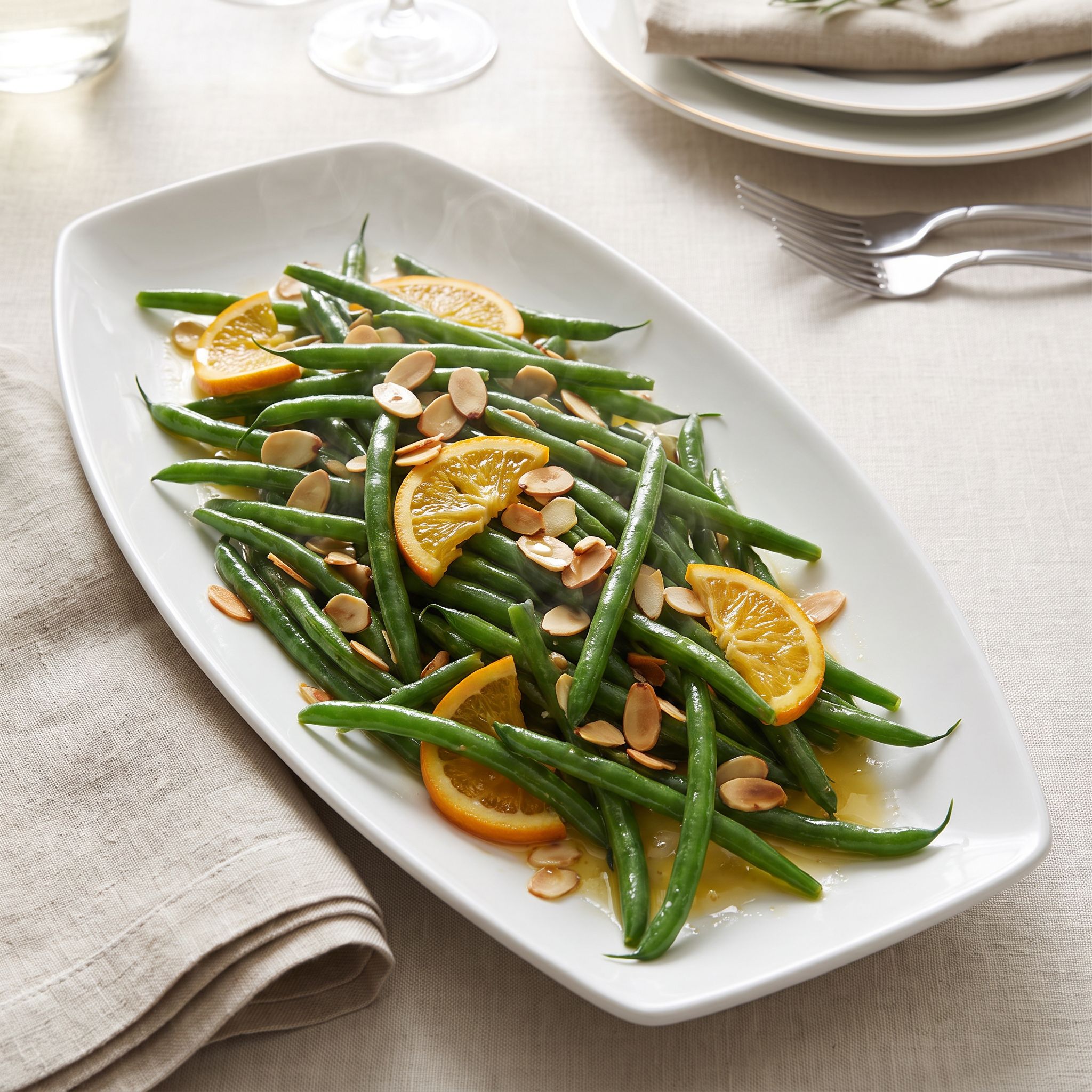 Herbed Green Beans with Orange and Almonds