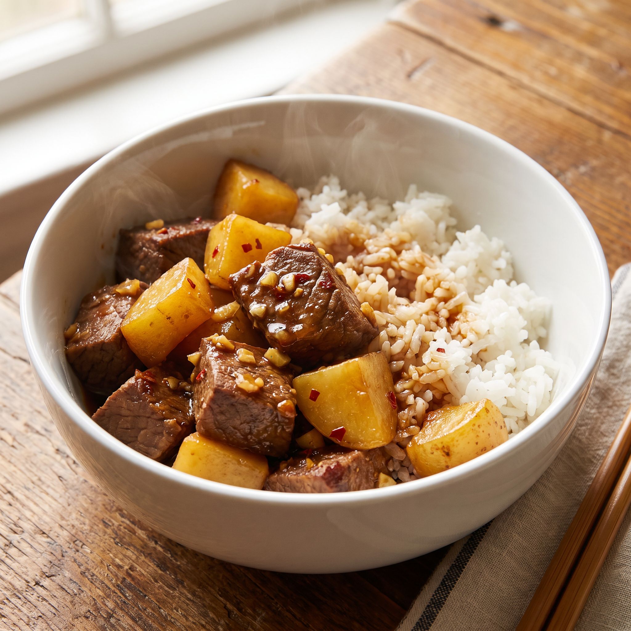 Honey Garlic Teriyaki Braised London Broil