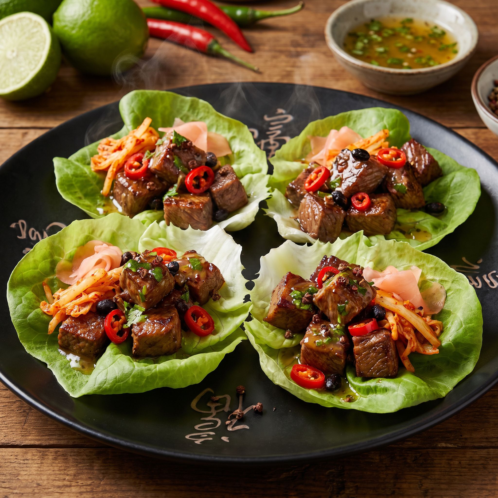 Hunan Spicy Picanha Lettuce Wraps