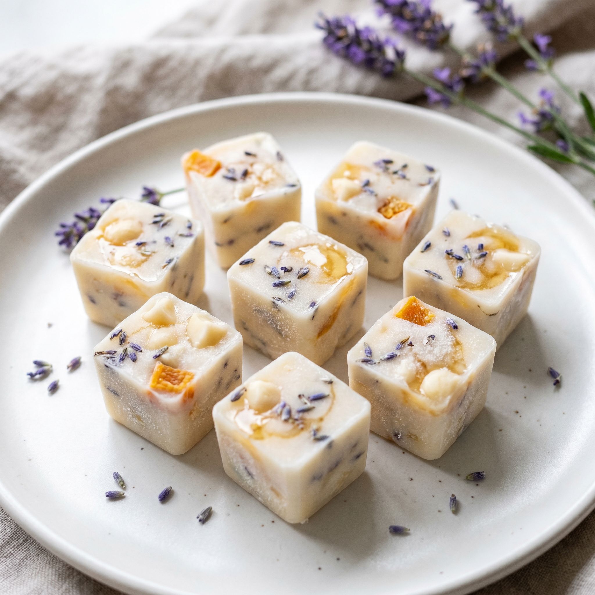 Icy Lavender Honey Cream Bites