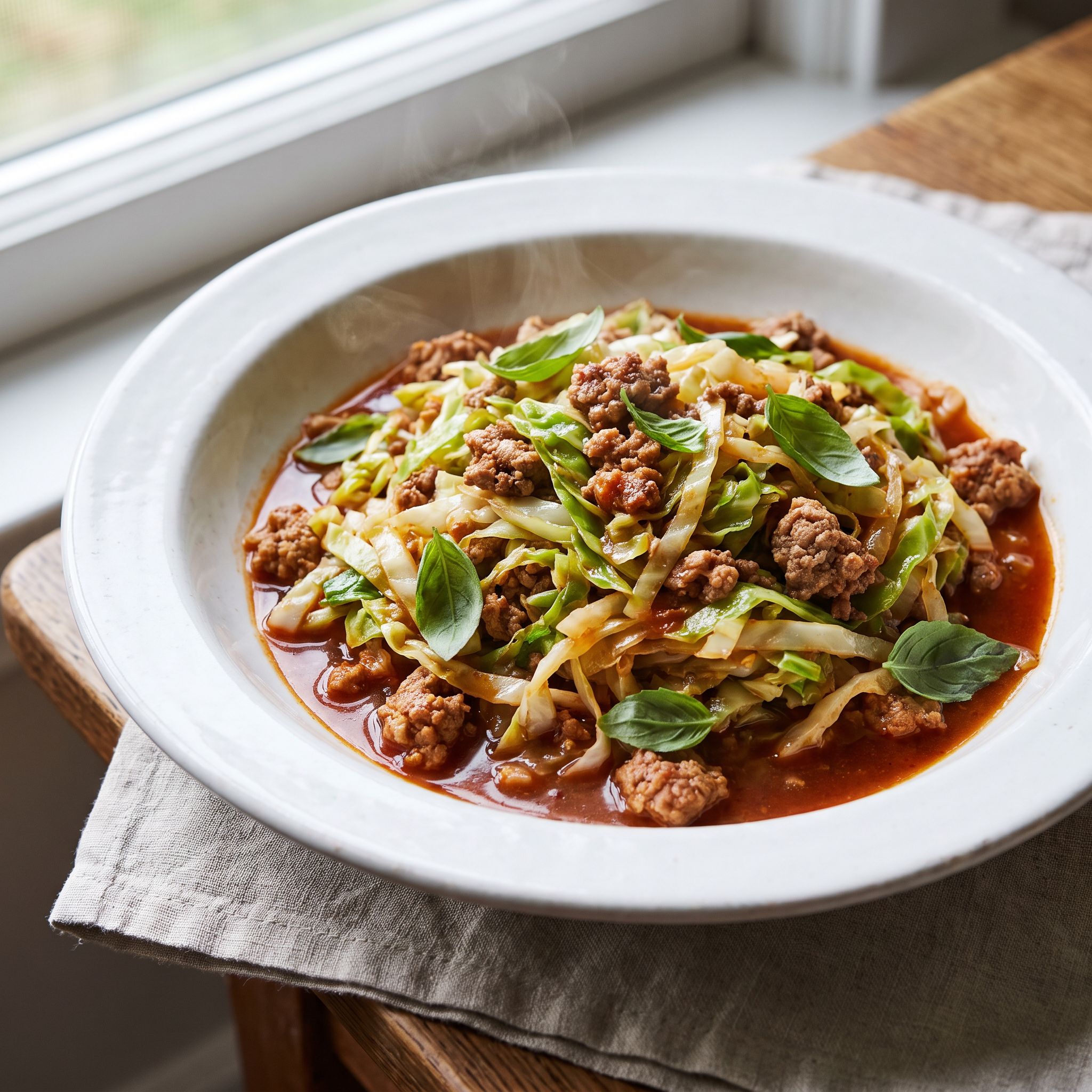 Italian Taiwanese Pork Cabbage Skillet