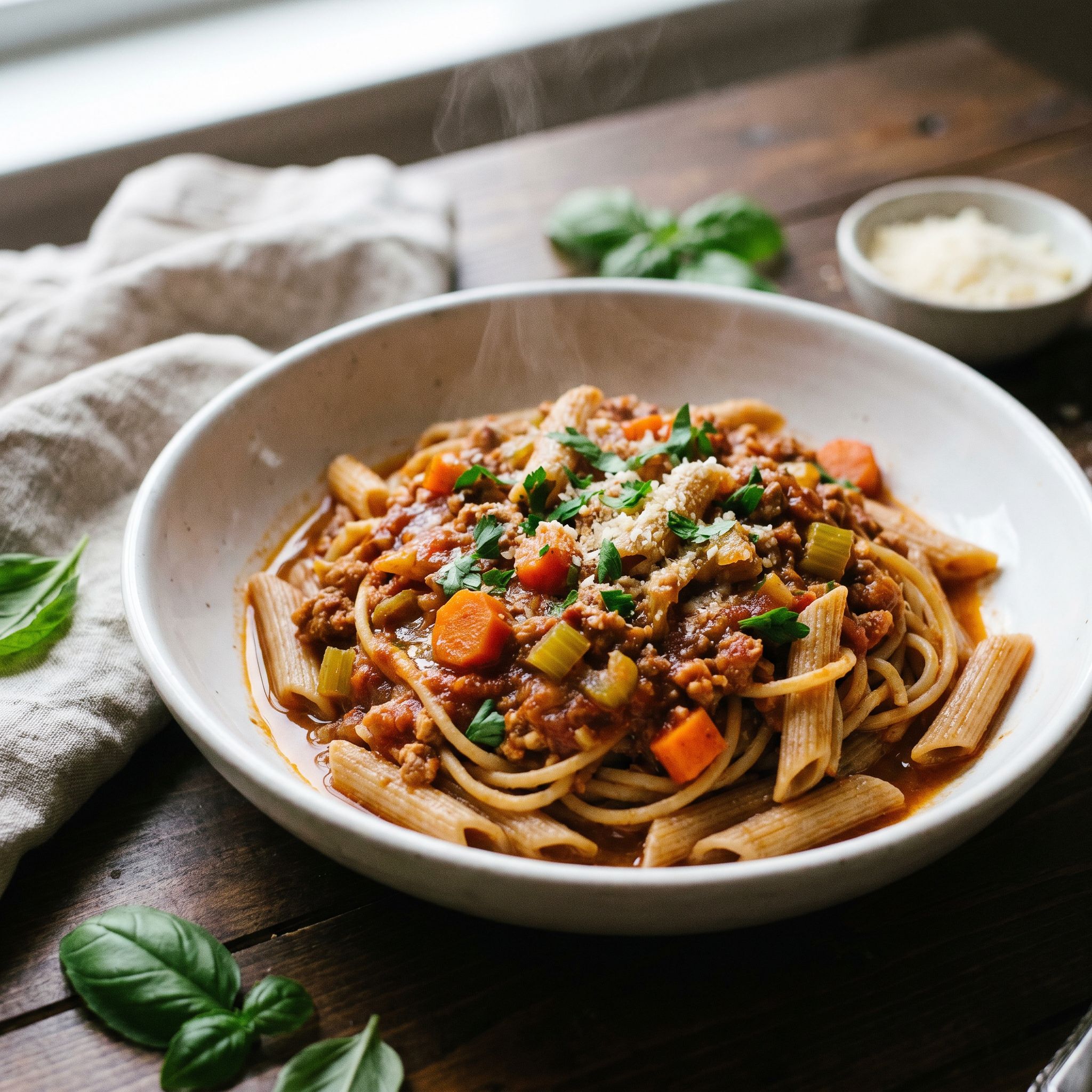 Italian Turkey Bolognese with Penne