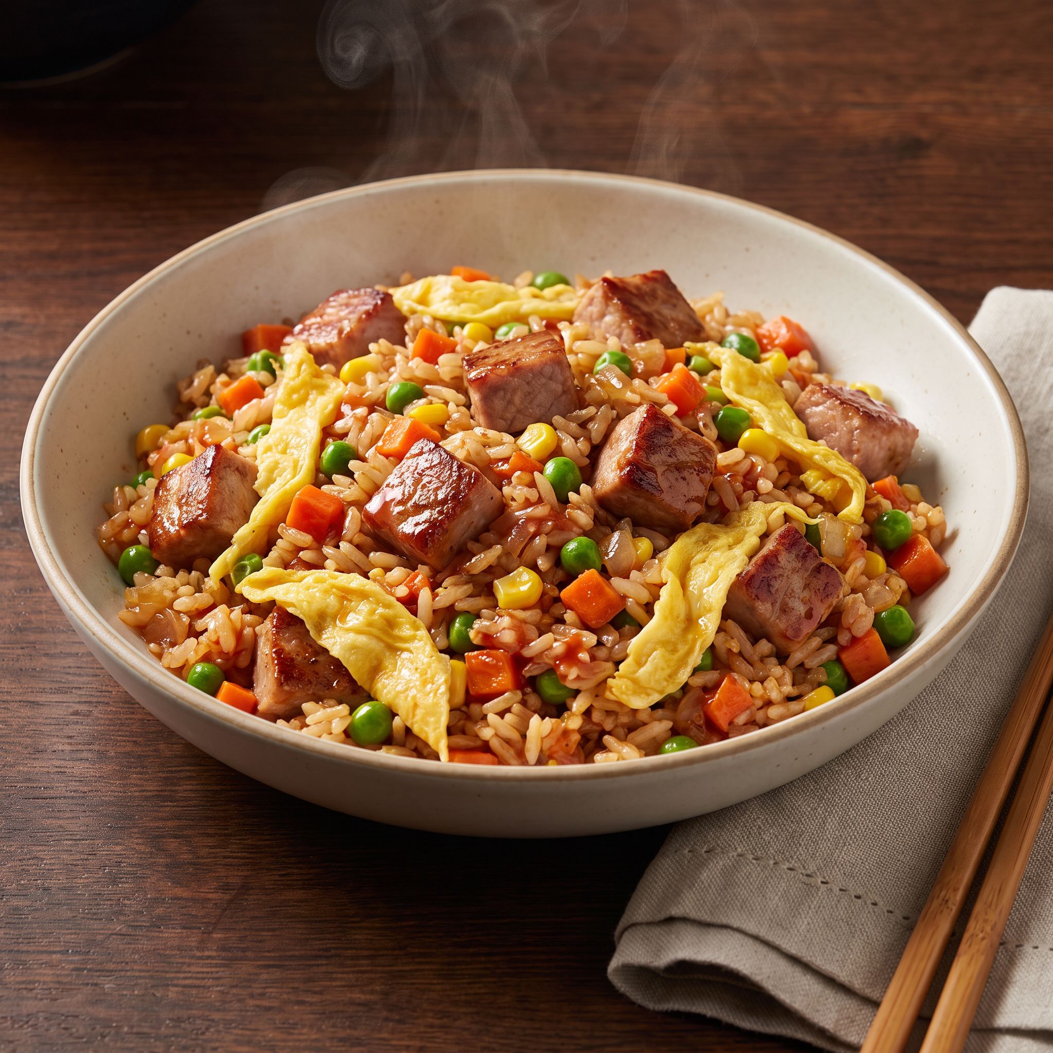 Ketchup Tangy Pork Rice Skillet