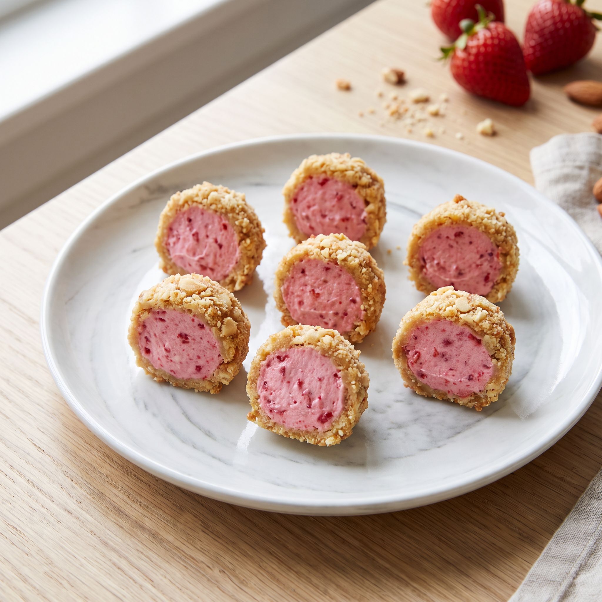Keto Strawberry Shortcake Fat Bombs