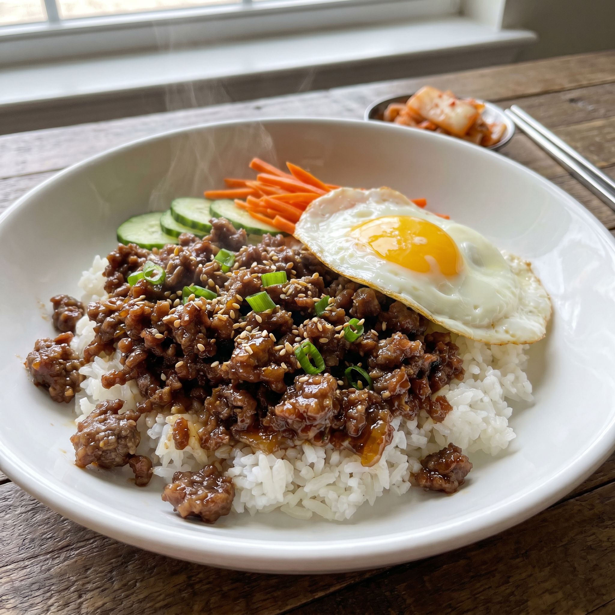 Korean Ground Beef Rice Bowls