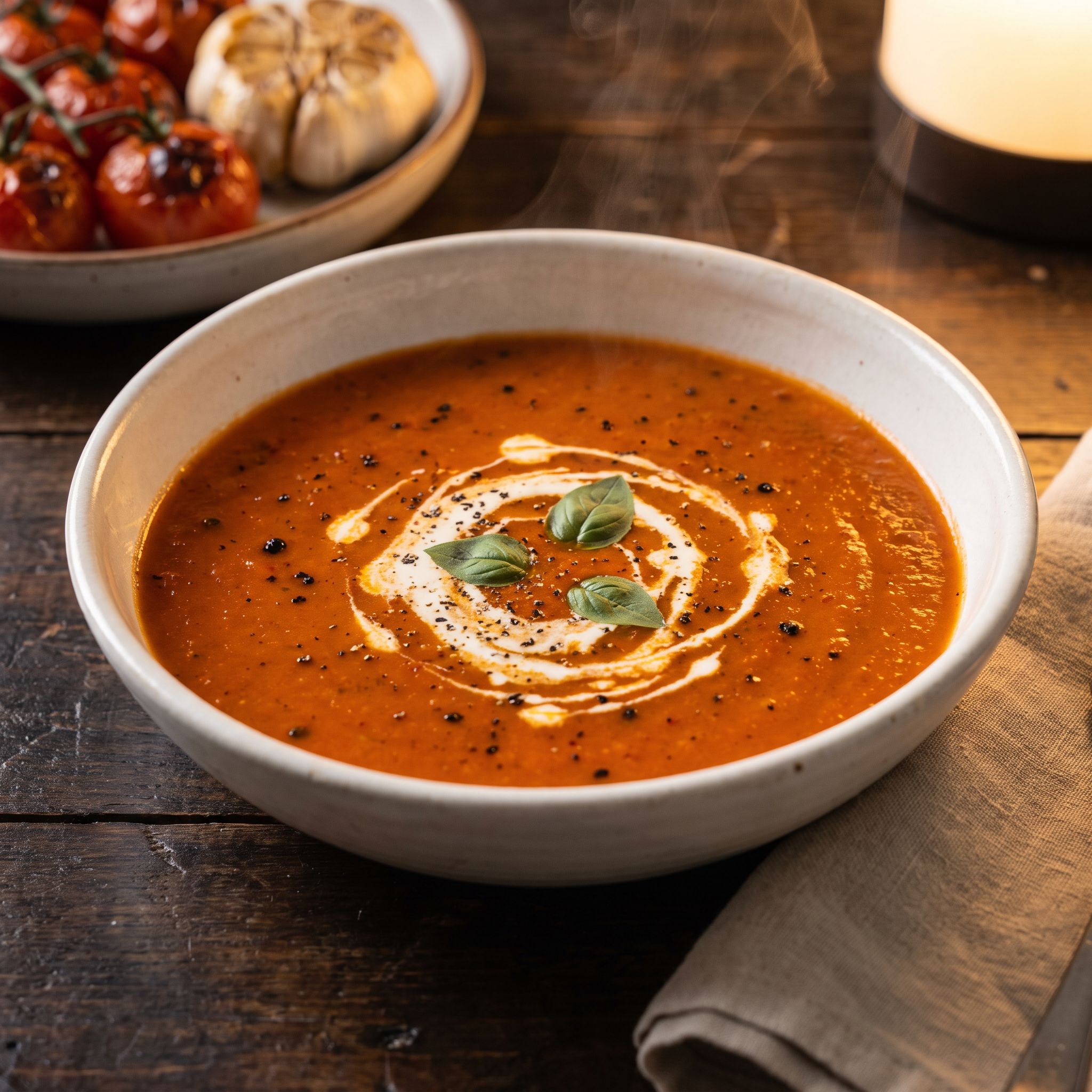 Luxe Roasted Tomato Garlic Soup