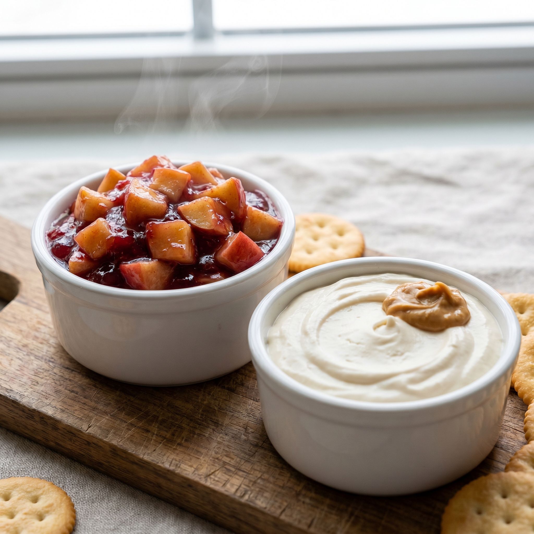 Microwaved Apple Jam Cheesecake Dip