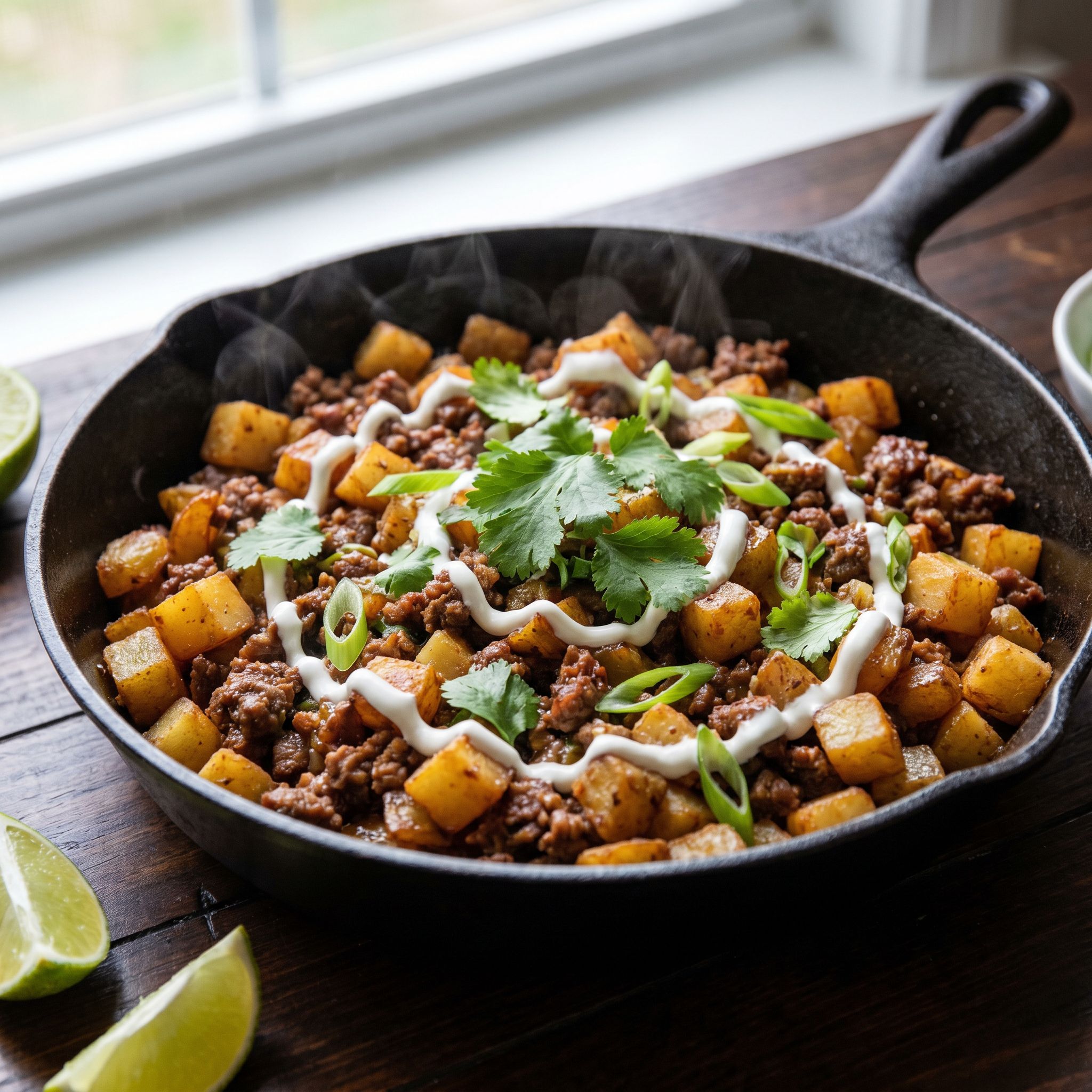 Midwest Nikkei Beef Potato Skillet