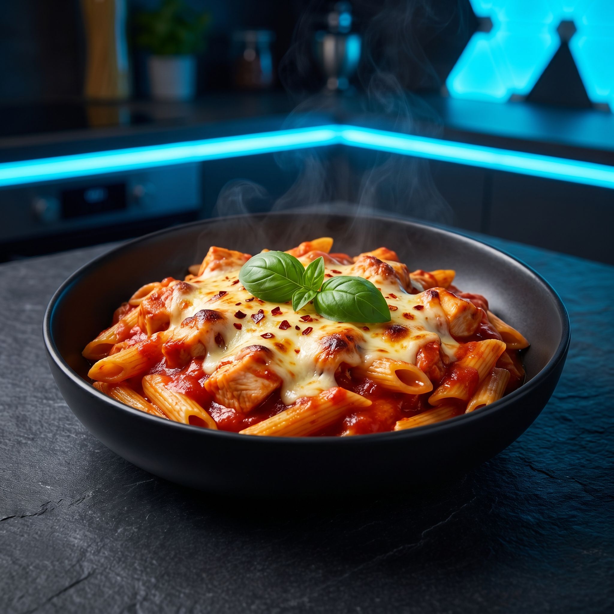 Neon Chicken Pasta Casseroles
