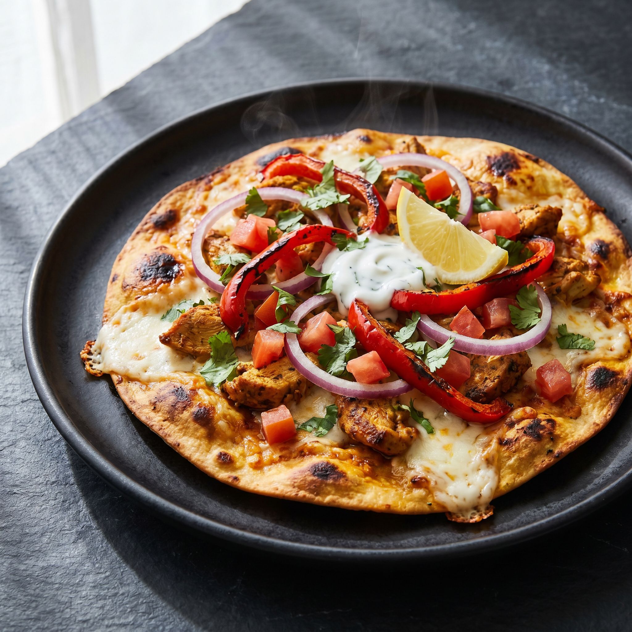 One-Pan Tandoori Shawarma Tortilla Skillet