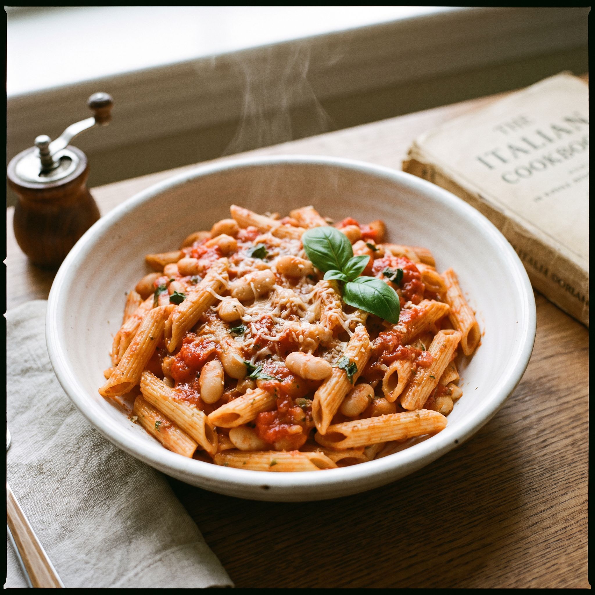 One-Pot Cheesy Bean Pasta