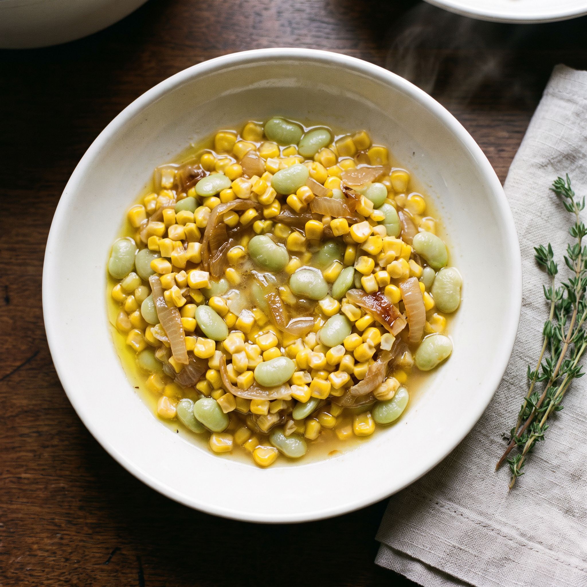 Onion and Corn and Beans