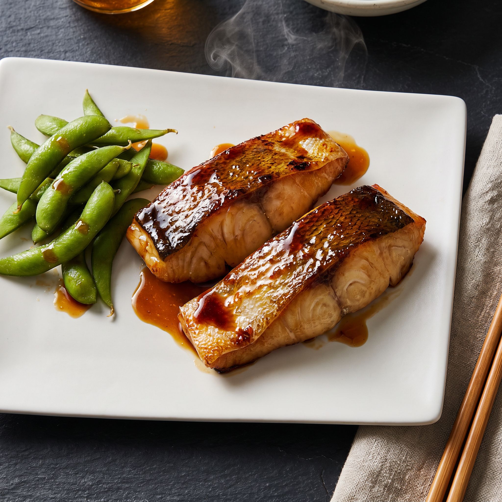 Pan-Seared Sablefish in Sake Miso Sauce