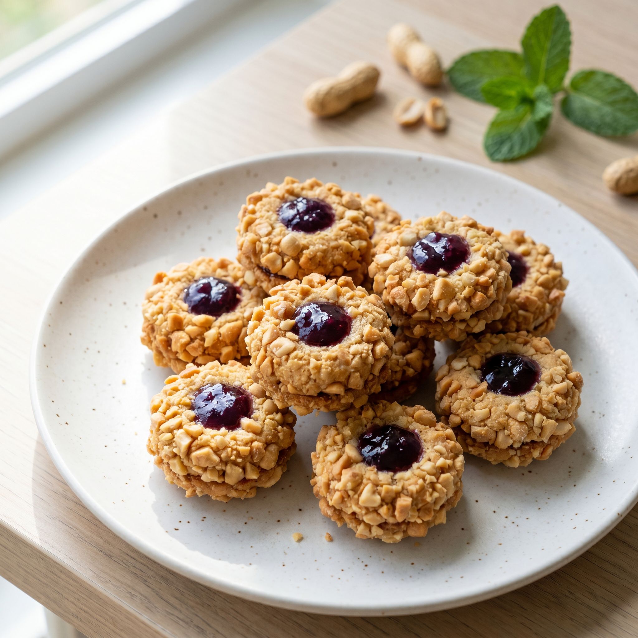 Peanut Crusted Sandwich Bites