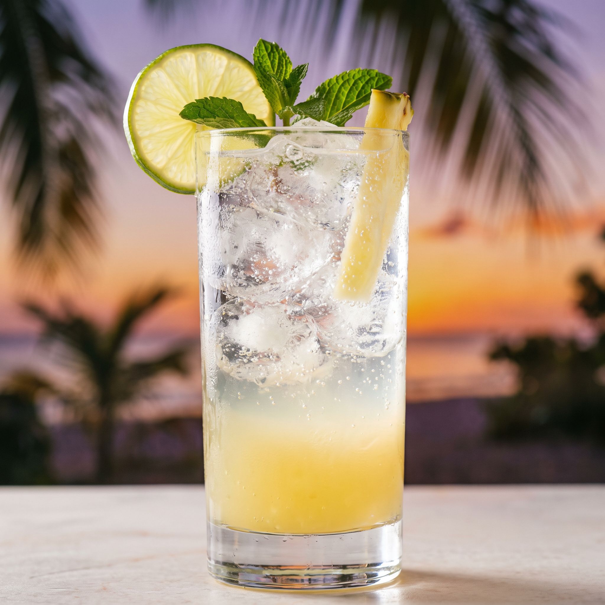 Pineapple Mint Lime Sparkler