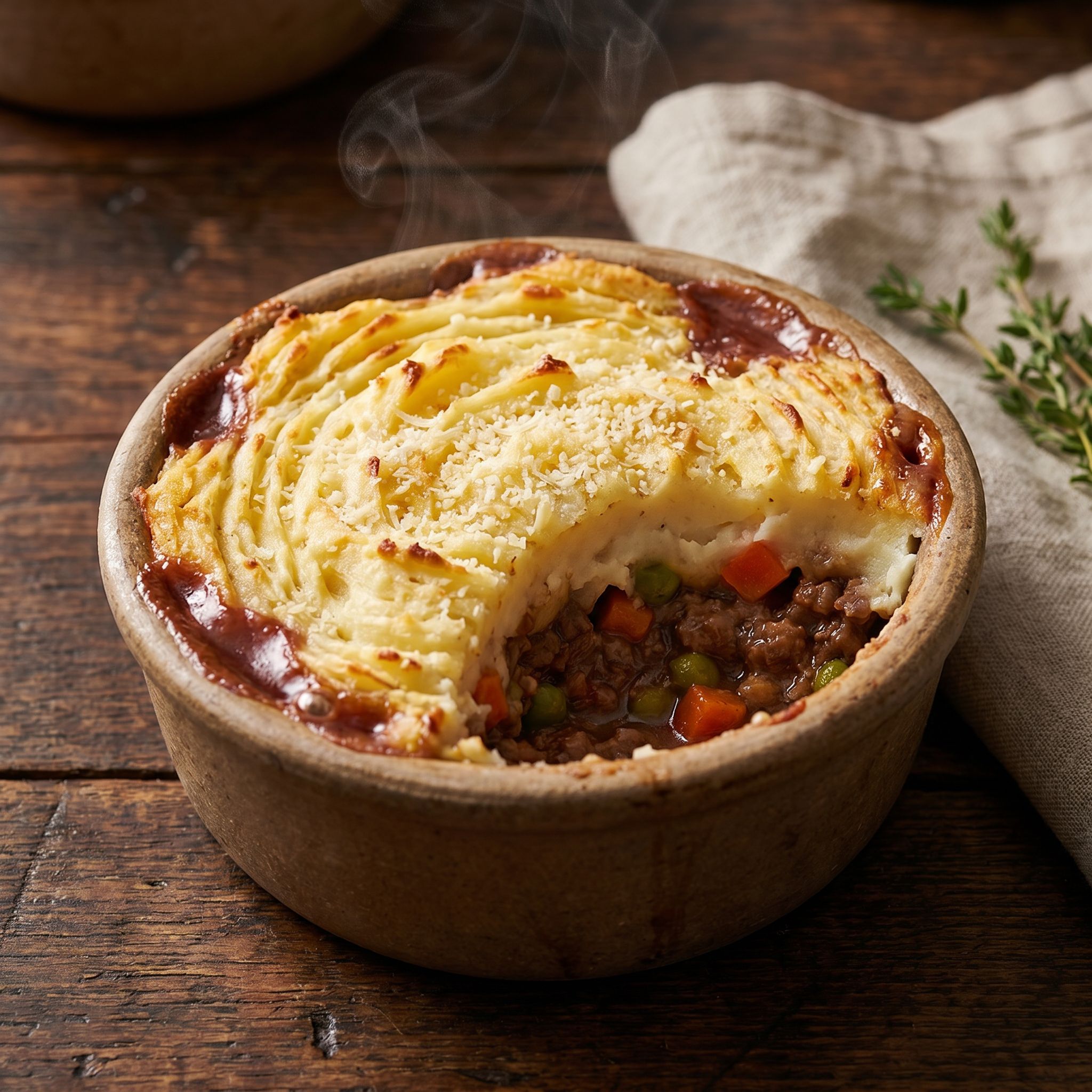 Rich Red Wine Heart Shepherd's Pie