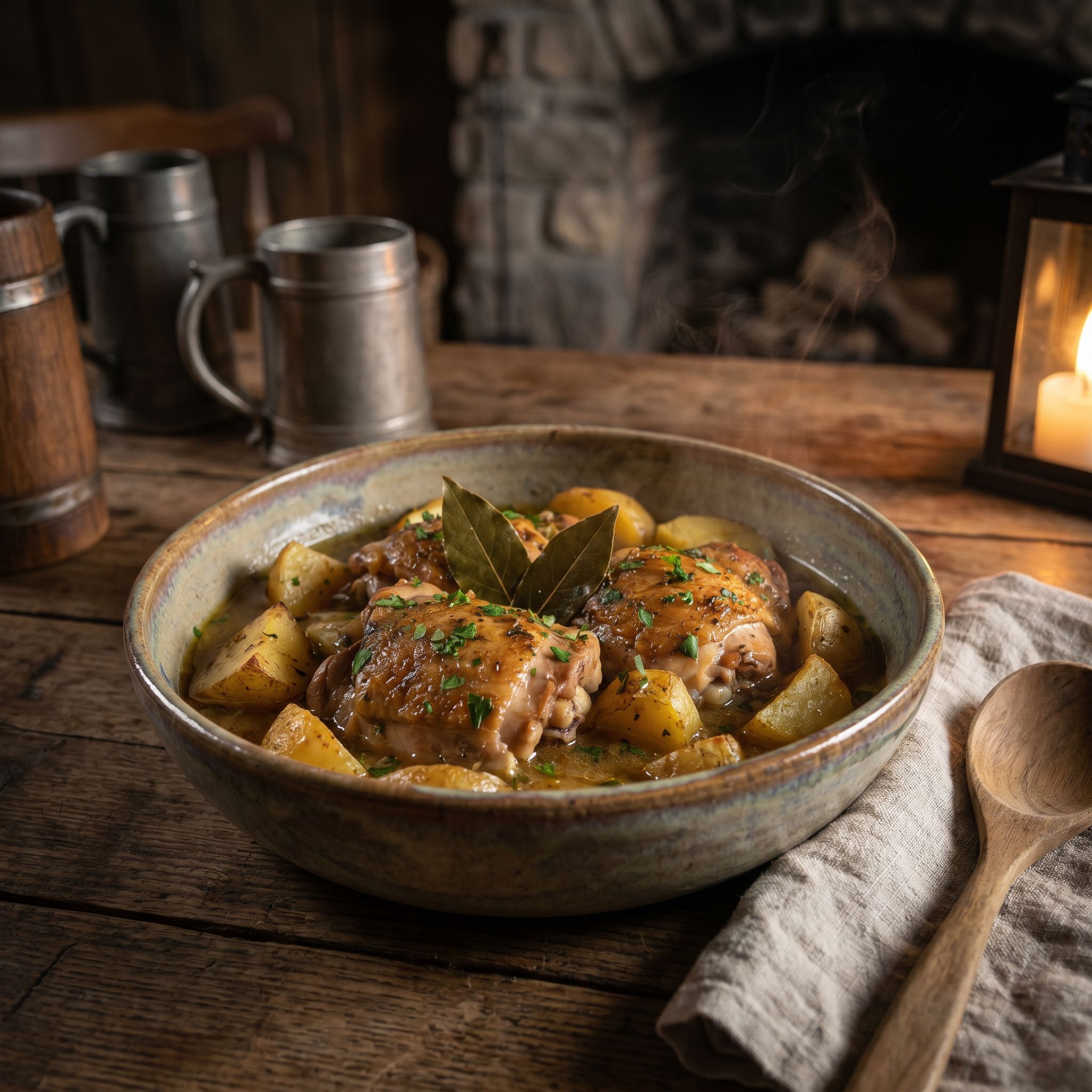 Roman Style Braised Chicken Potatoes