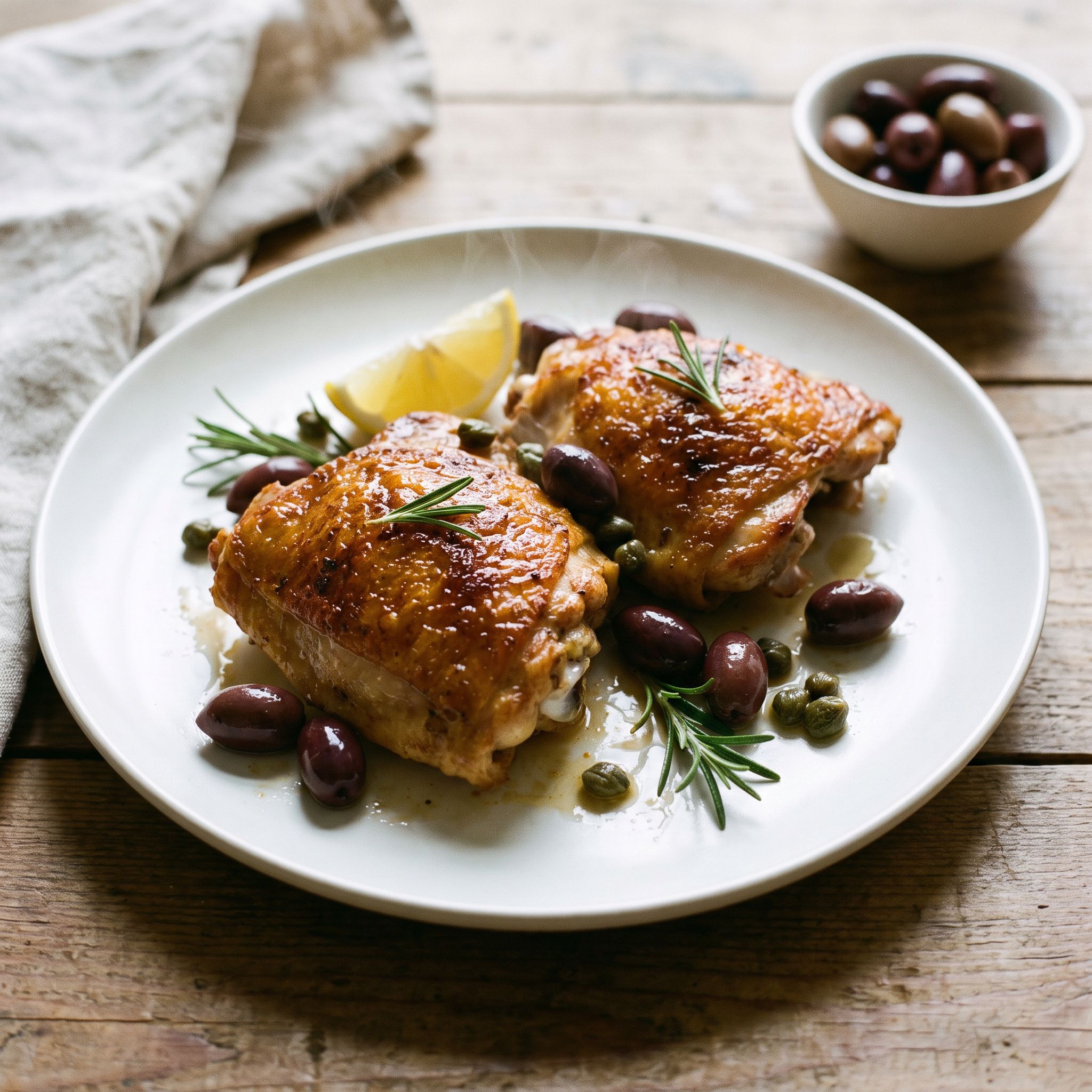 Rosemary Garlic Roasted Chicken Thighs