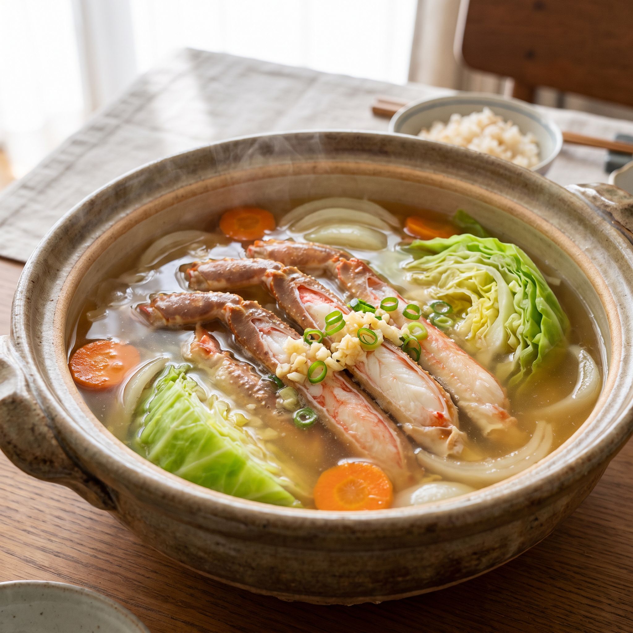 Savory Miso Crab Leg Hot Pot