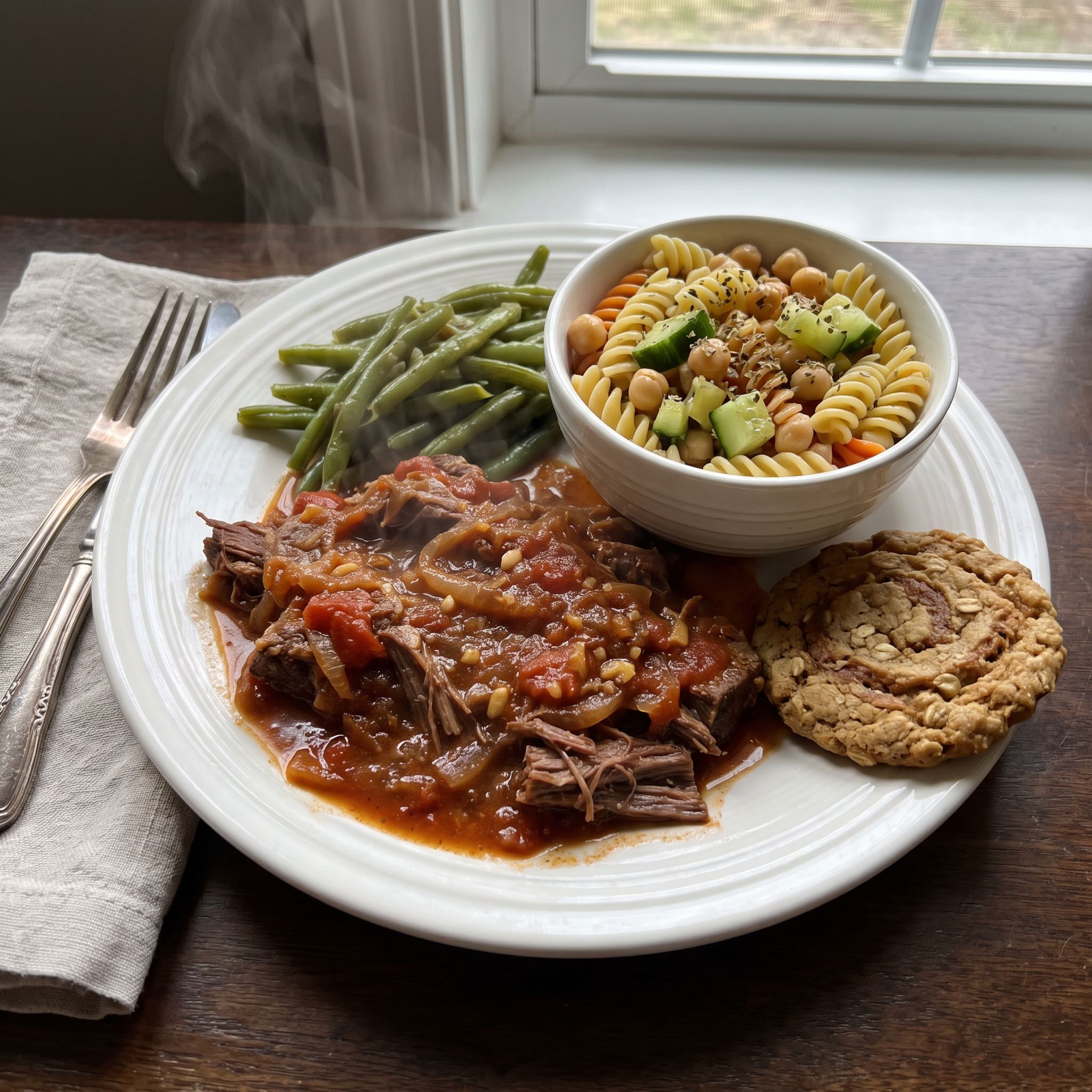 Savory Swiss Steak Family Plate