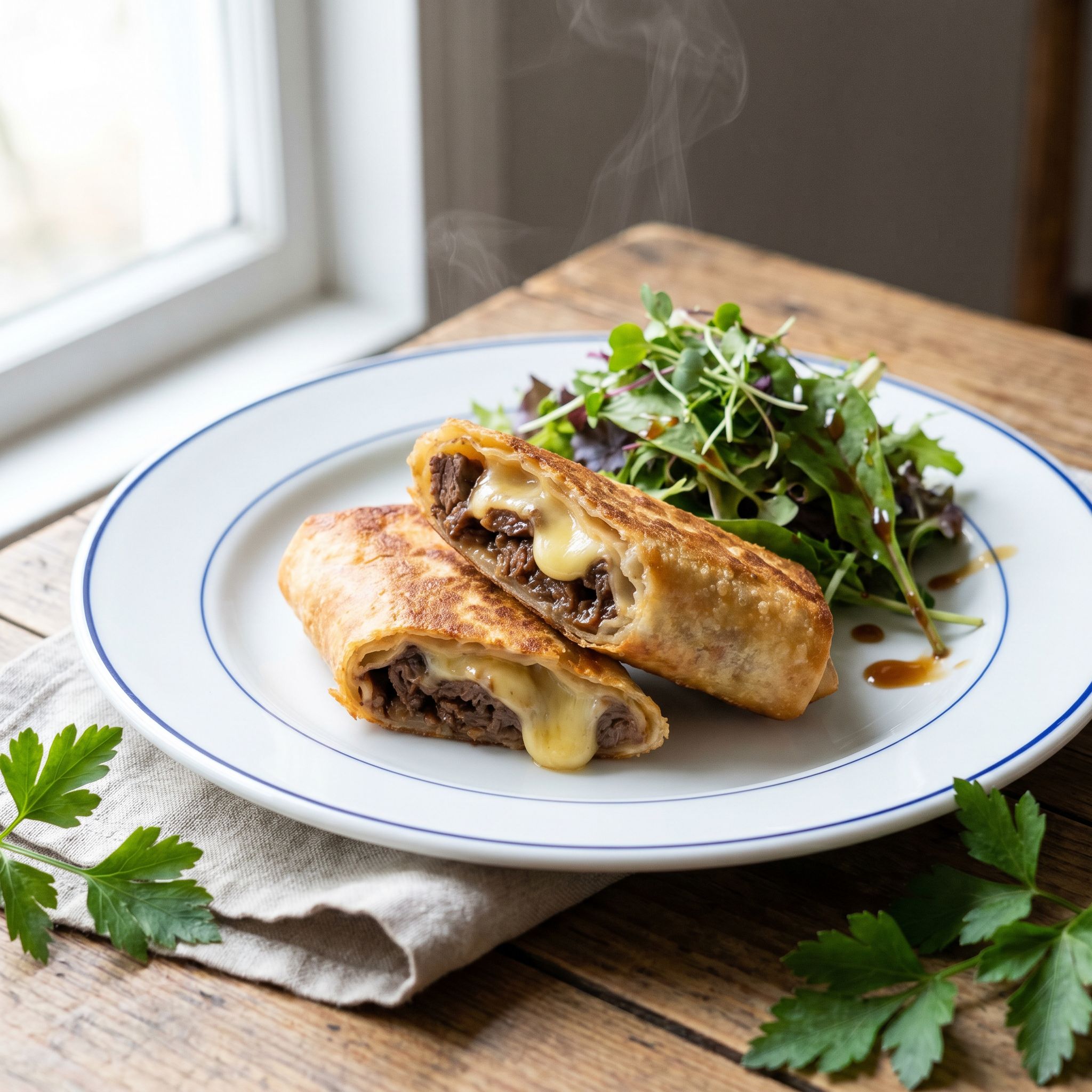 Shoyu Beef Cheese Wraps
