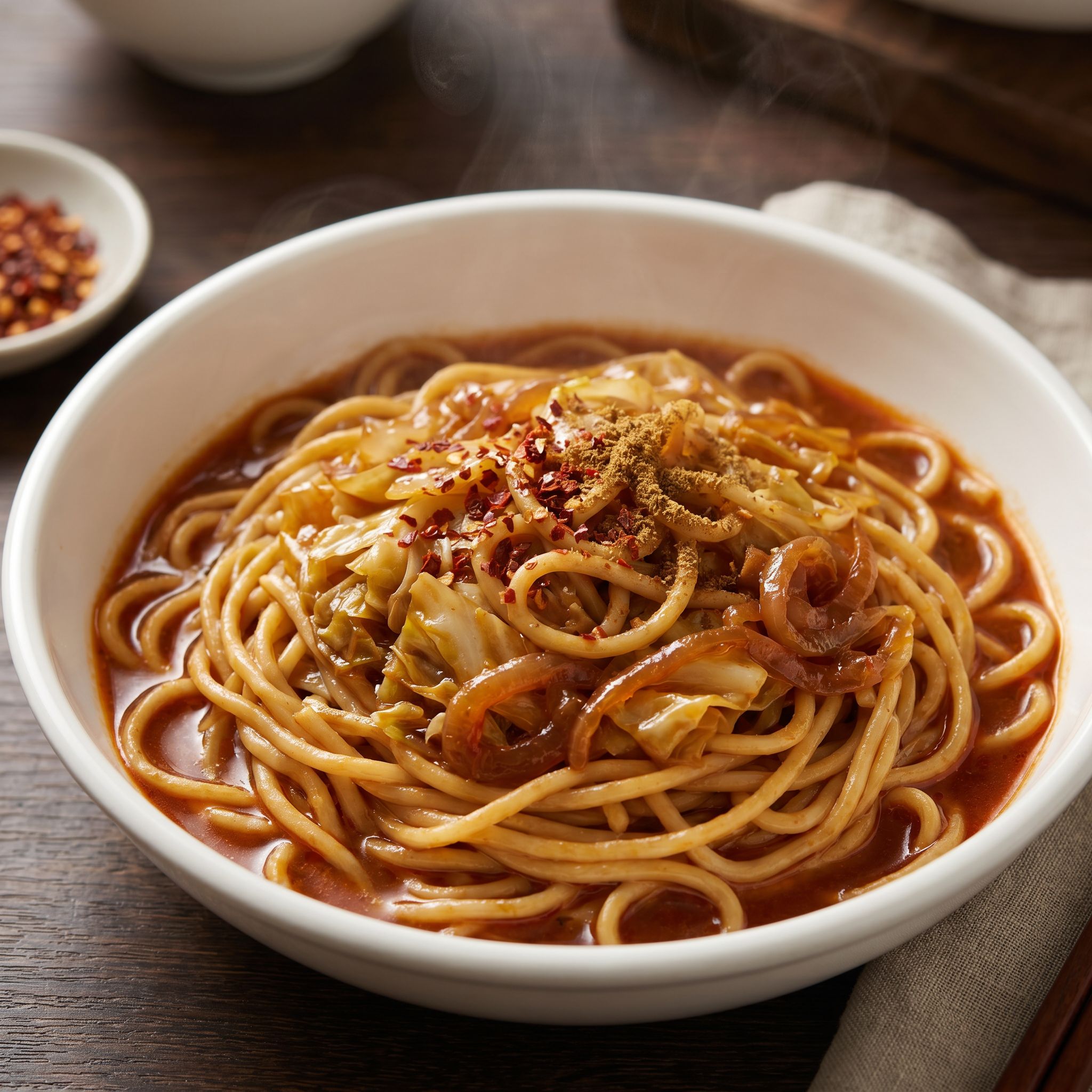 Spicy Braised Cabbage Noodles