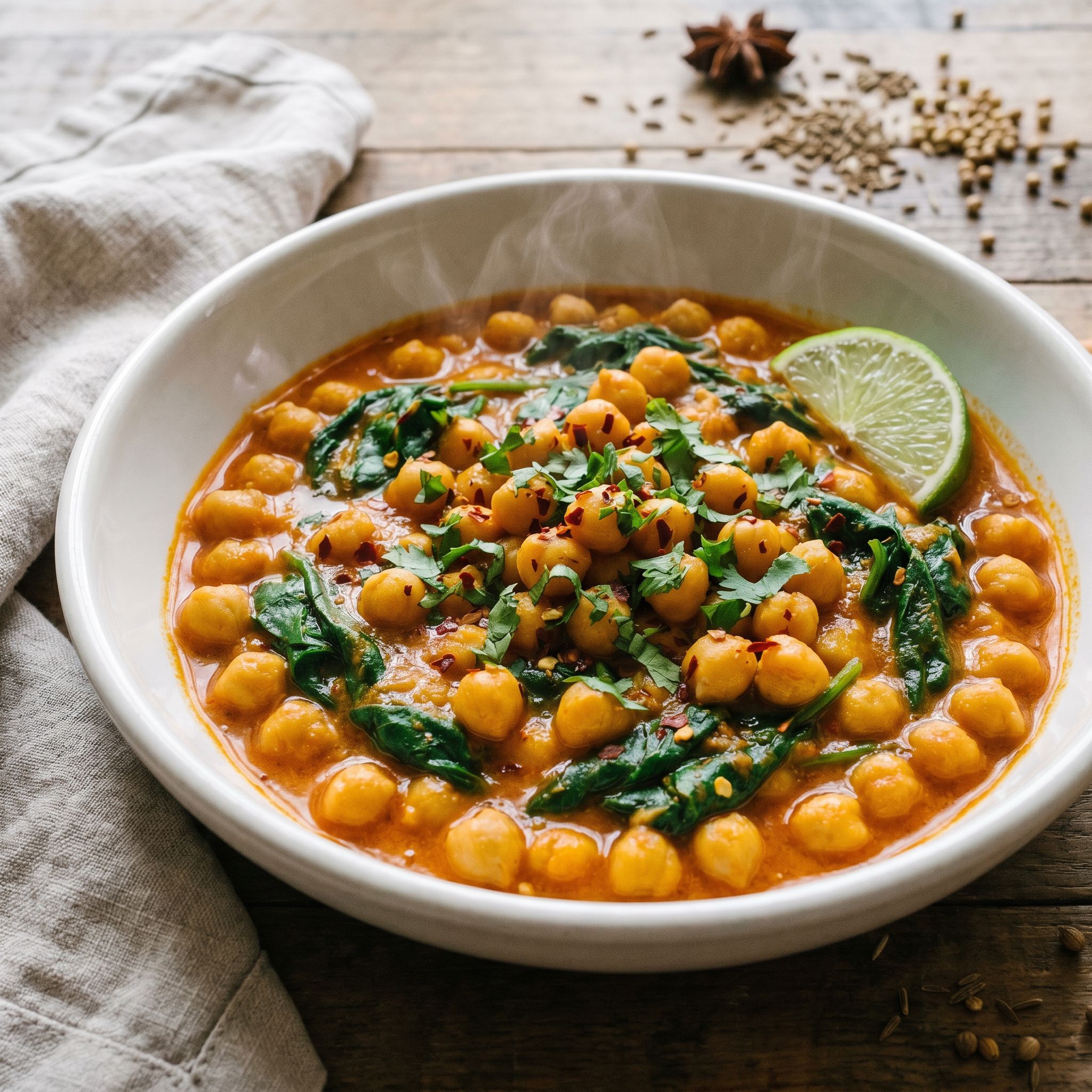 Spicy Chickpea Coconut Skillet