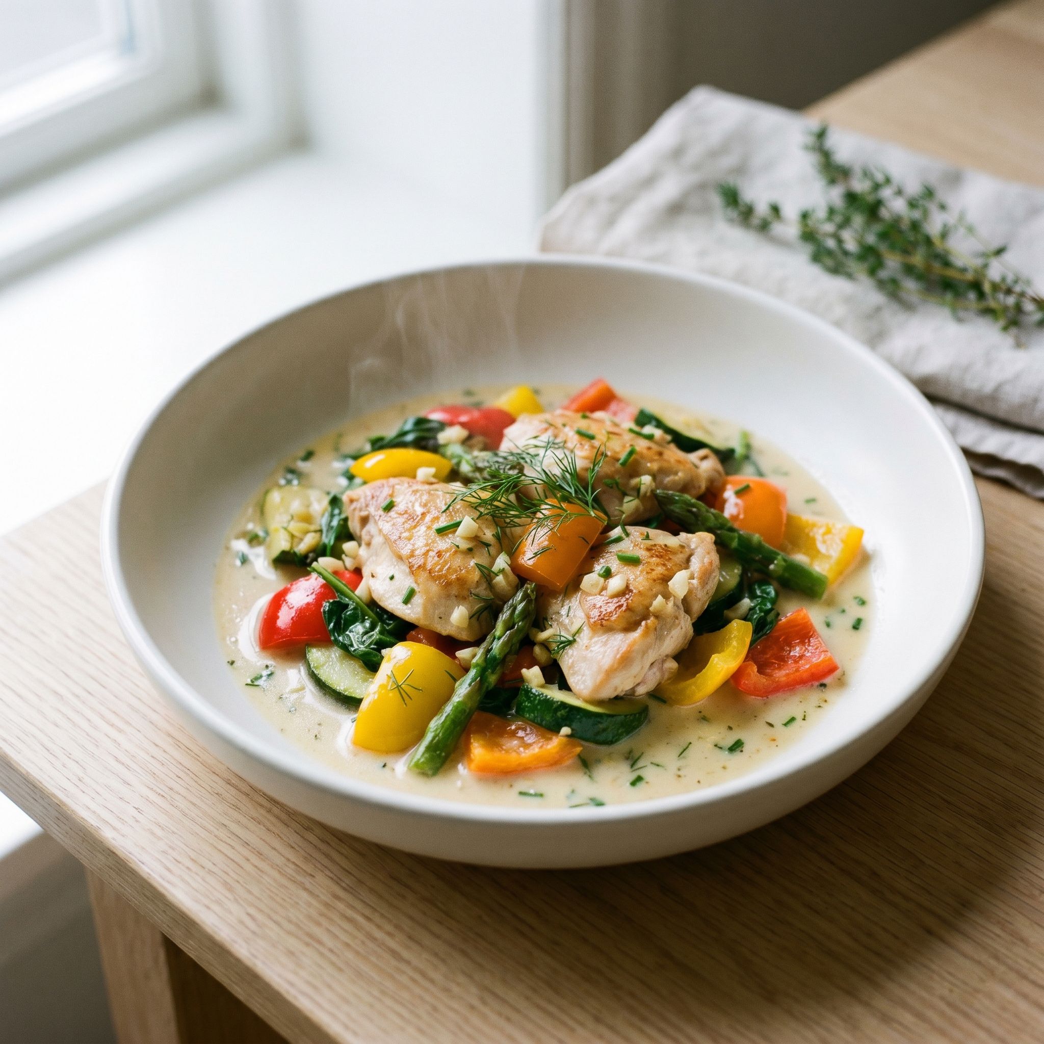 Spinach Bell Pepper Chicken Nordic Cream Dream