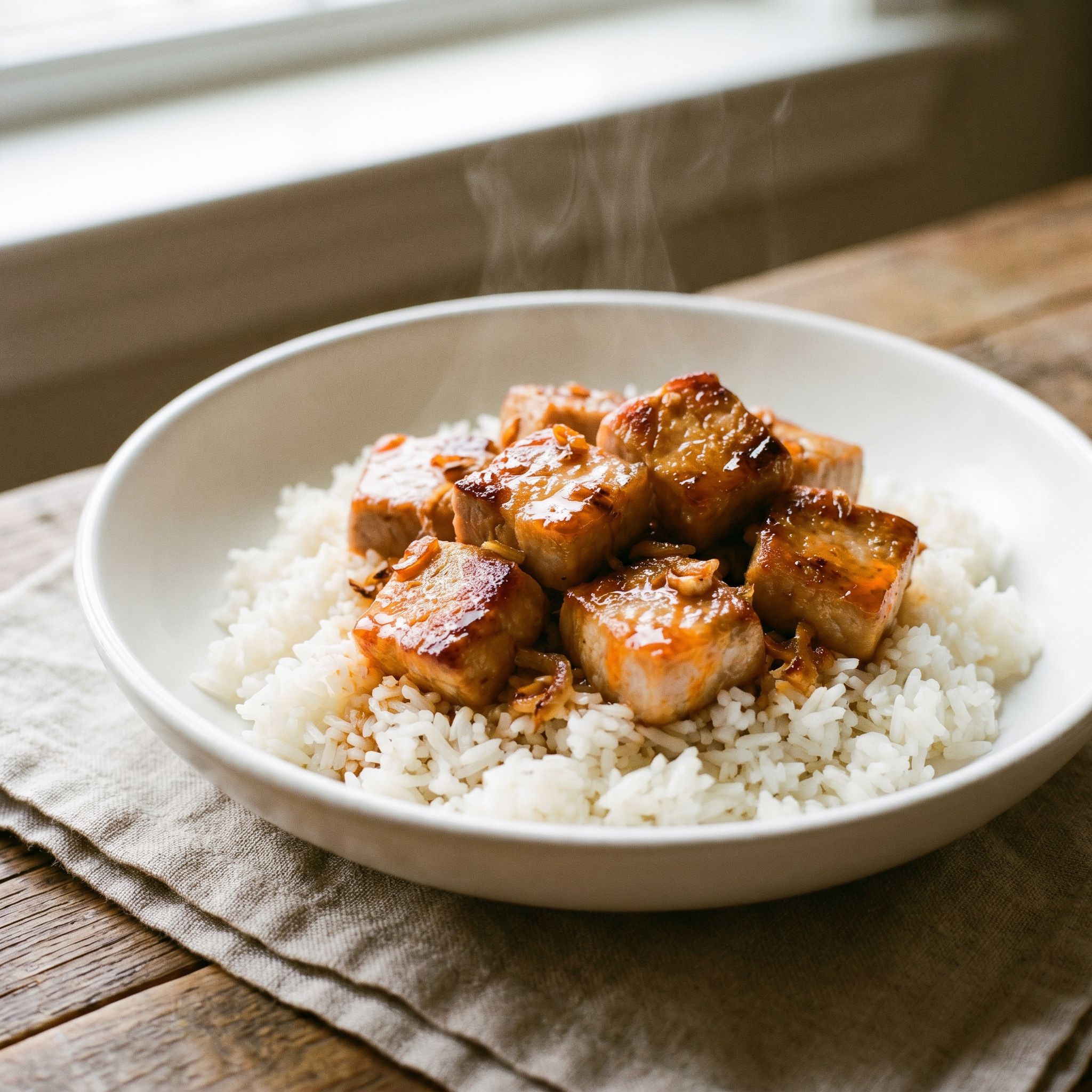 Sweet Umami Pork Jasmine Casserole