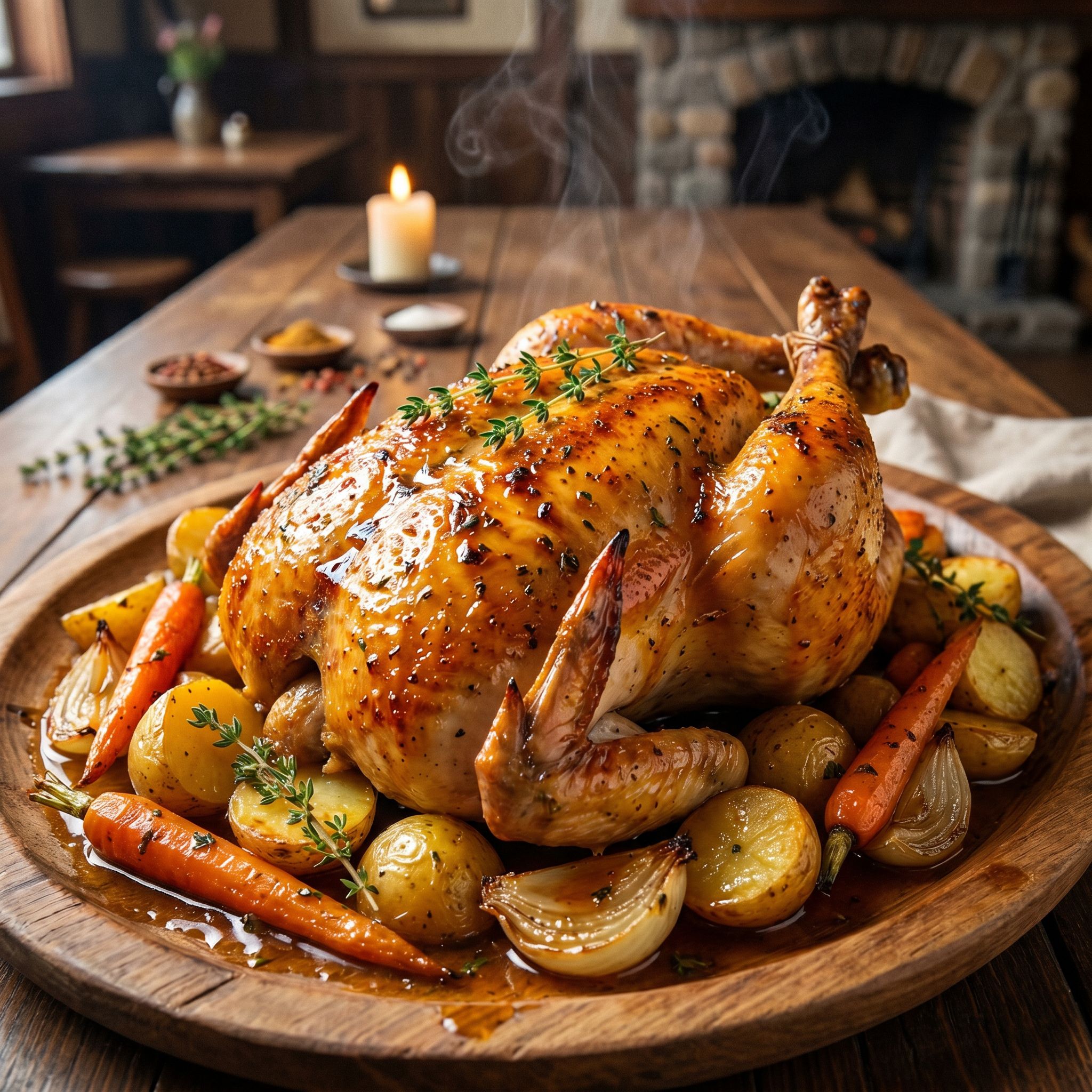 Tavern Keeper's Honey Spiced Roast Chicken