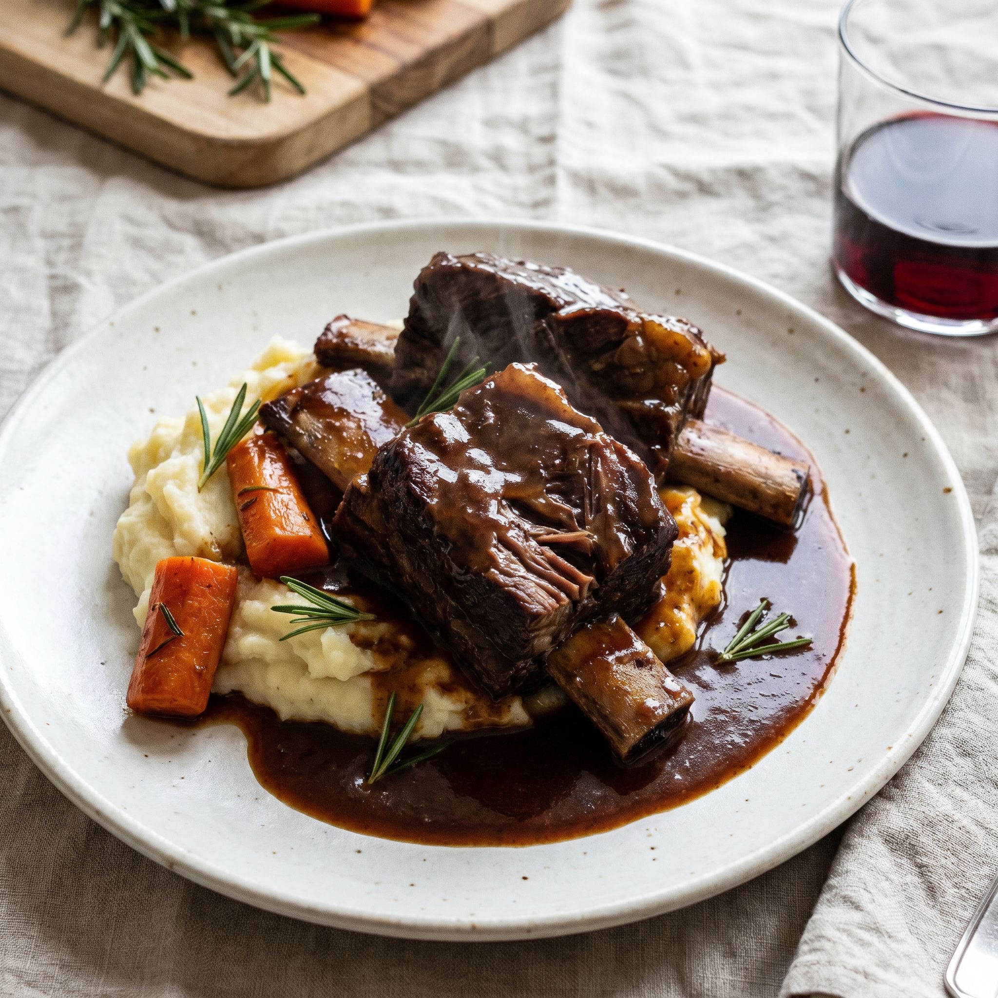 Tender Stock-Braised Beef Short Ribs